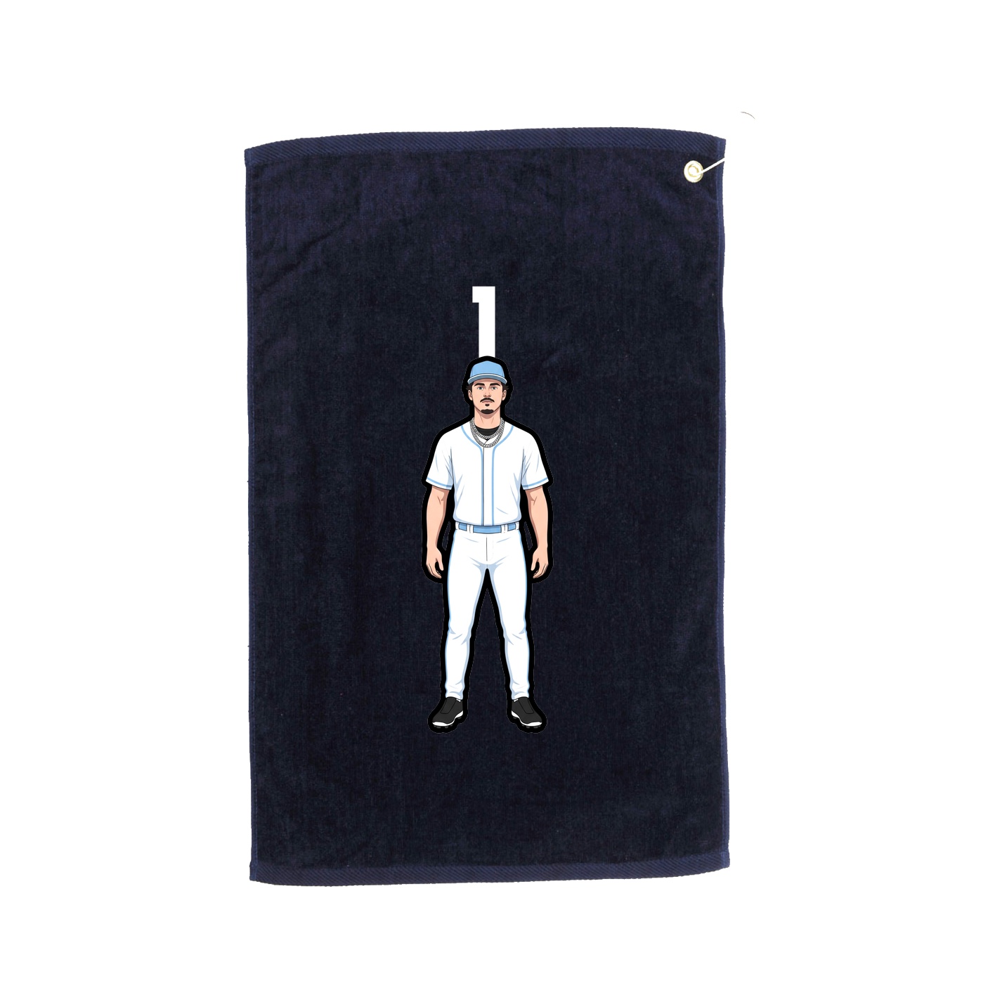 Golf Towel — Number Top in Navy