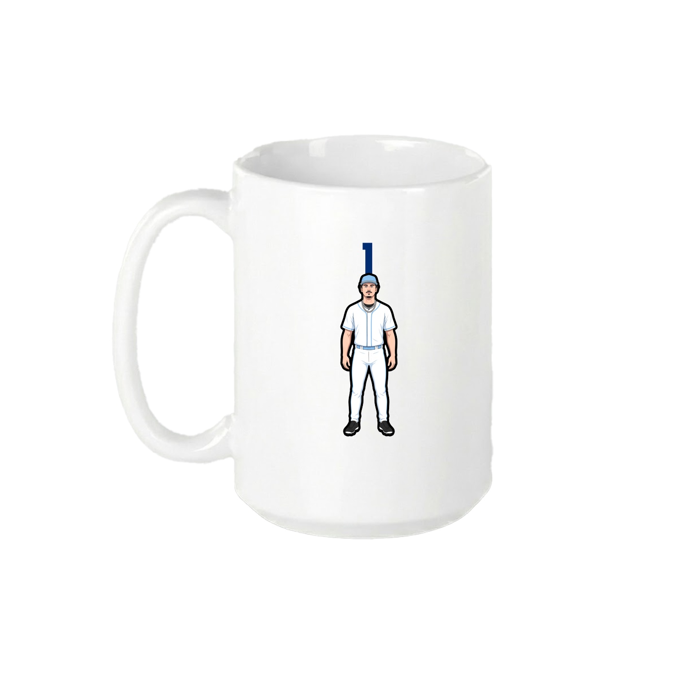 15oz Coffee Mug — Number Top in White