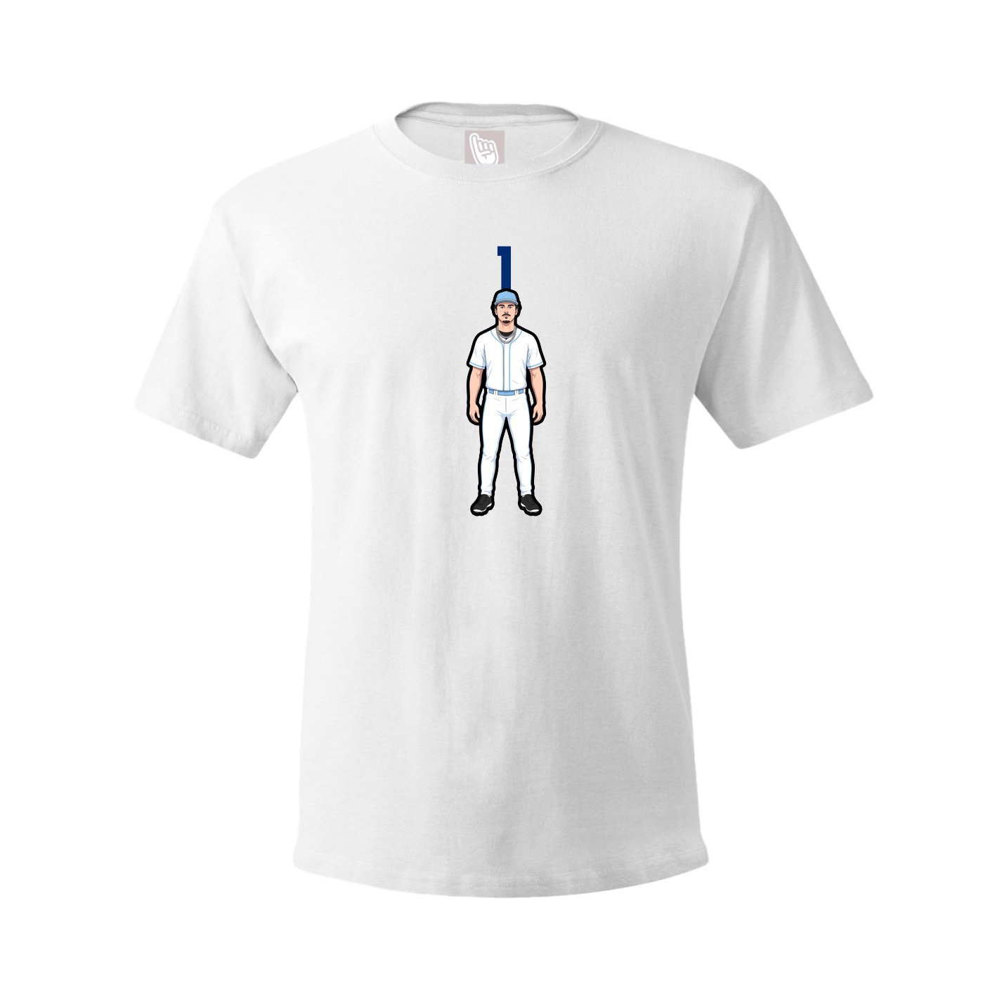 Youth Tee — Number Top in White