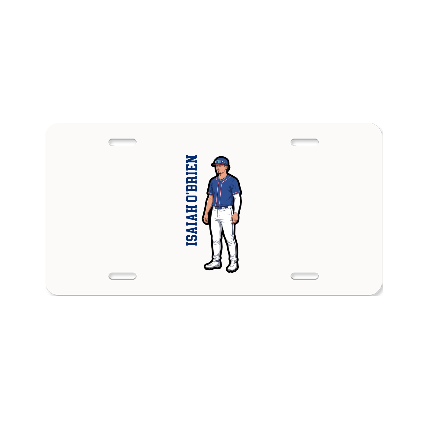License Plate — Name Vertical in Classic