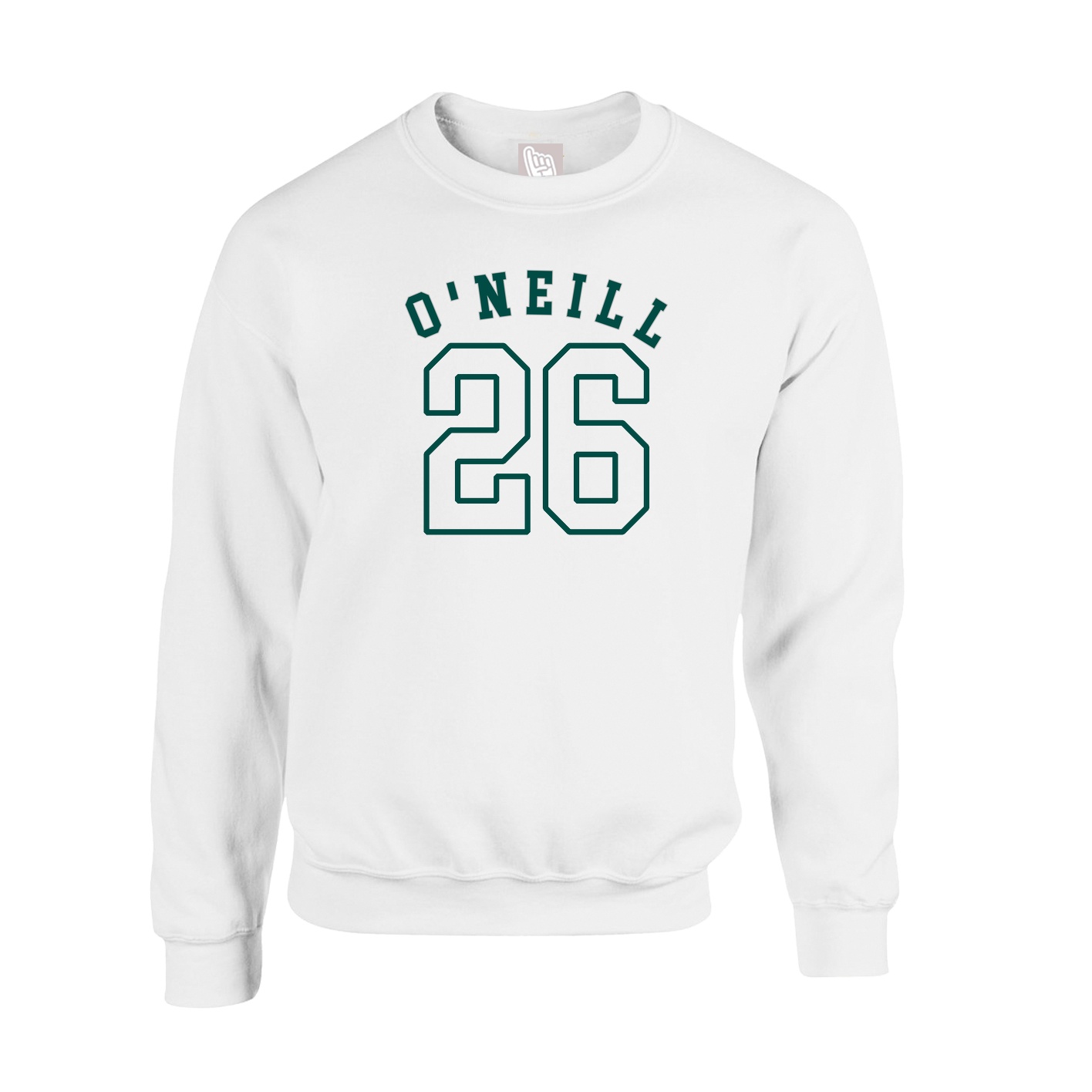 Fleece Crew — Shirsey Arch in White