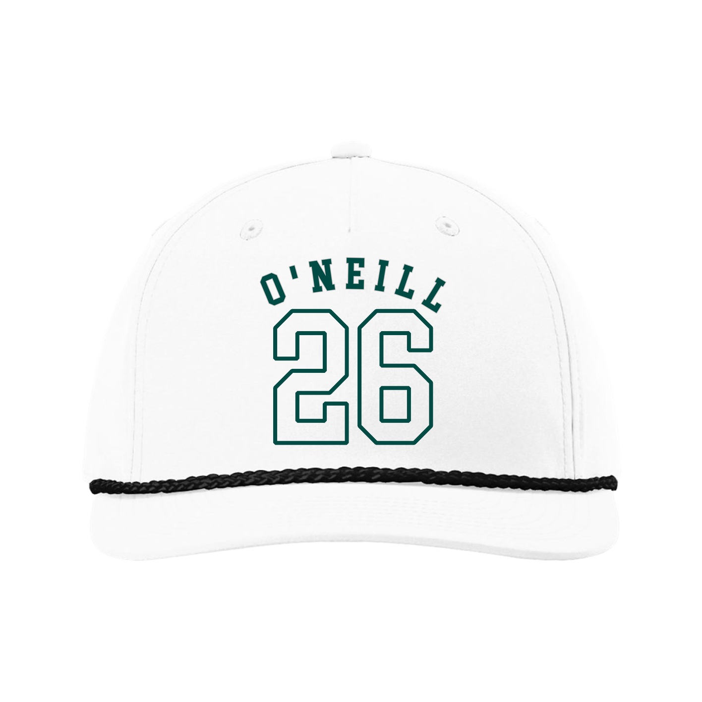 Five-Panel Classic Rope Cap — Shirsey Arch in White