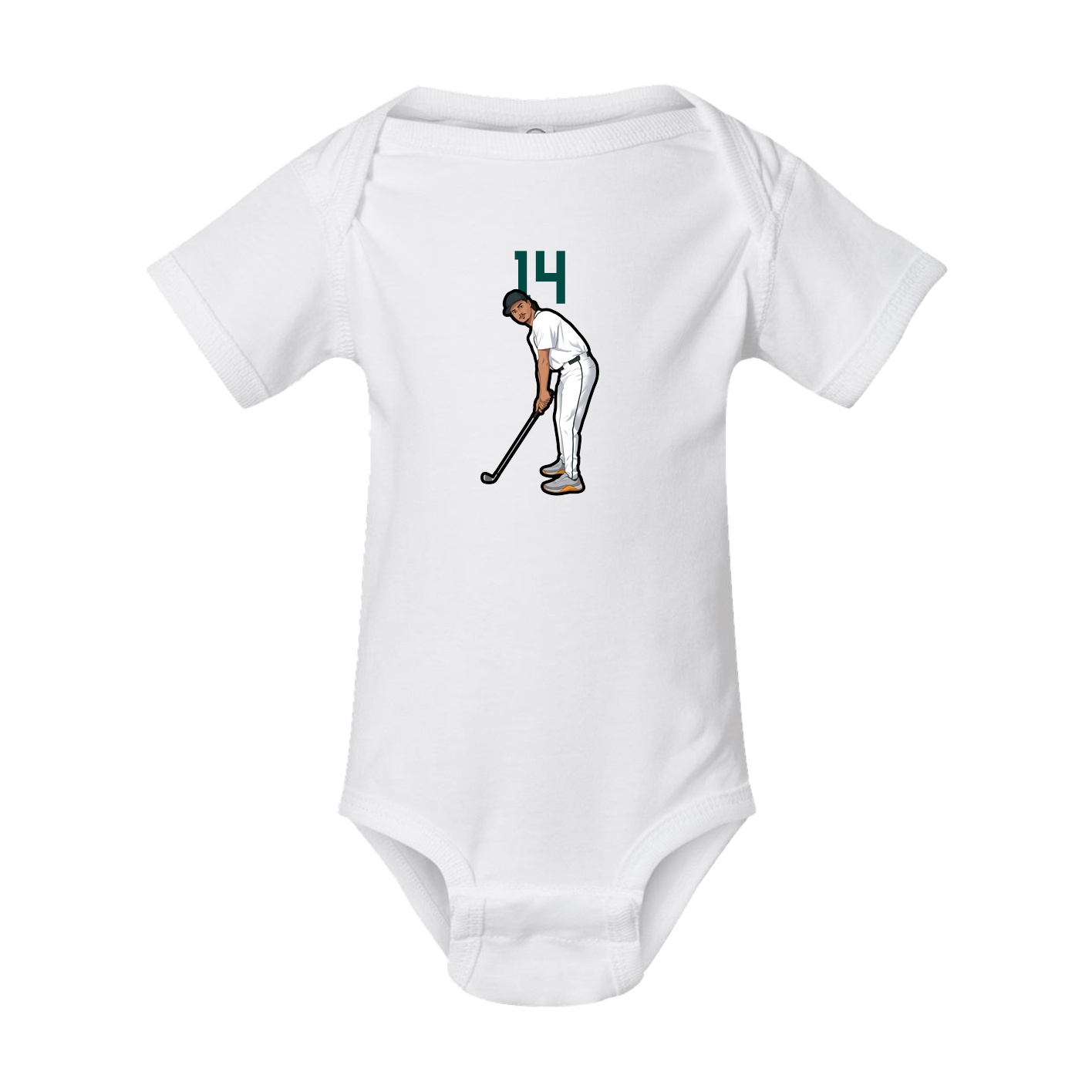Baby Onesie — Number Top in White