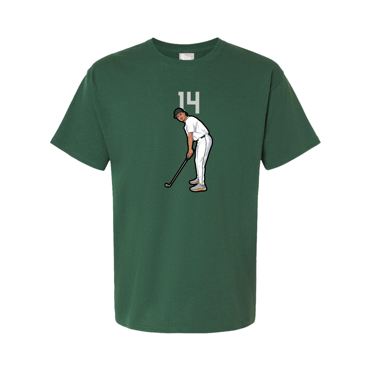 Youth Tee — Number Top in Green