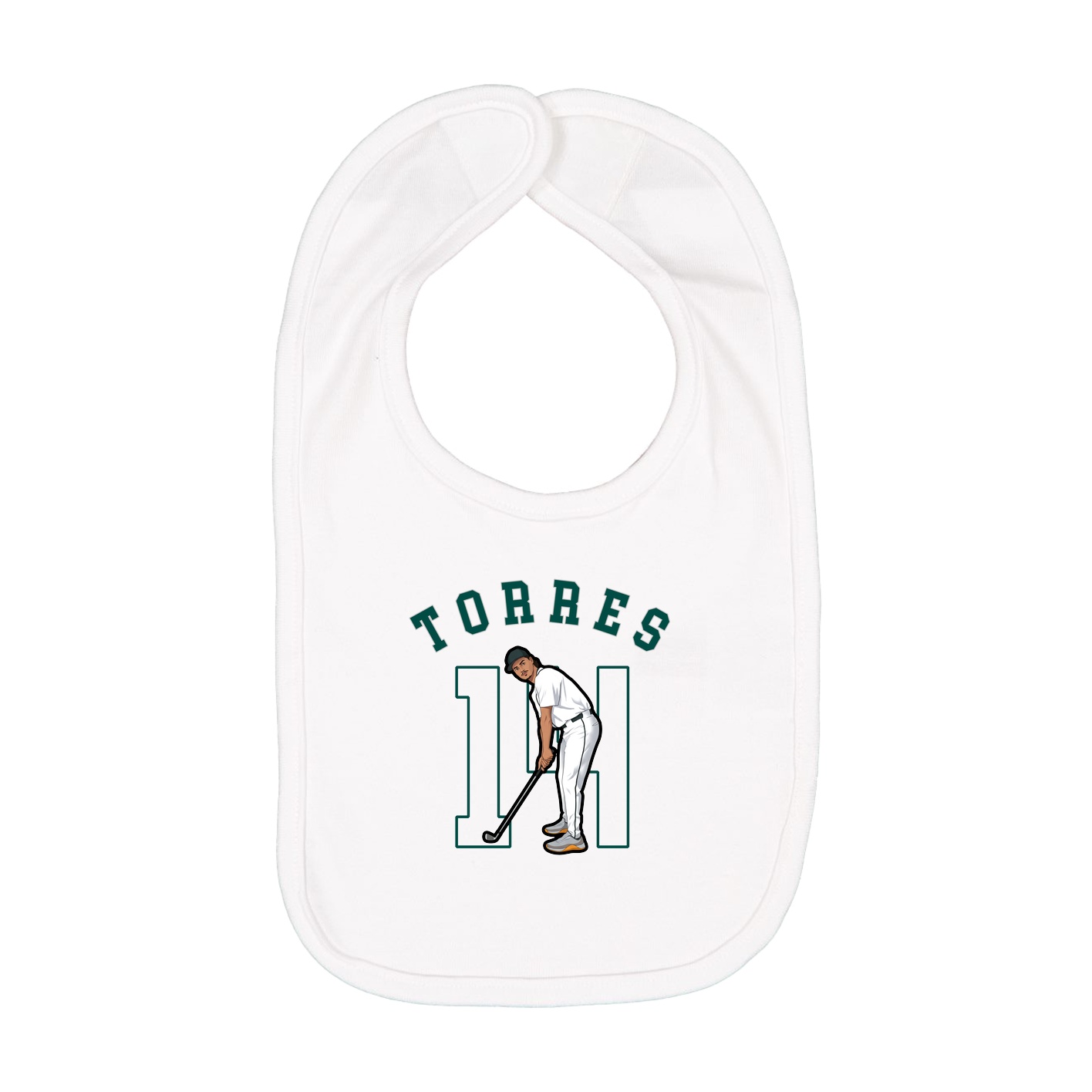 Infant Bib — Shirsey Arch in White