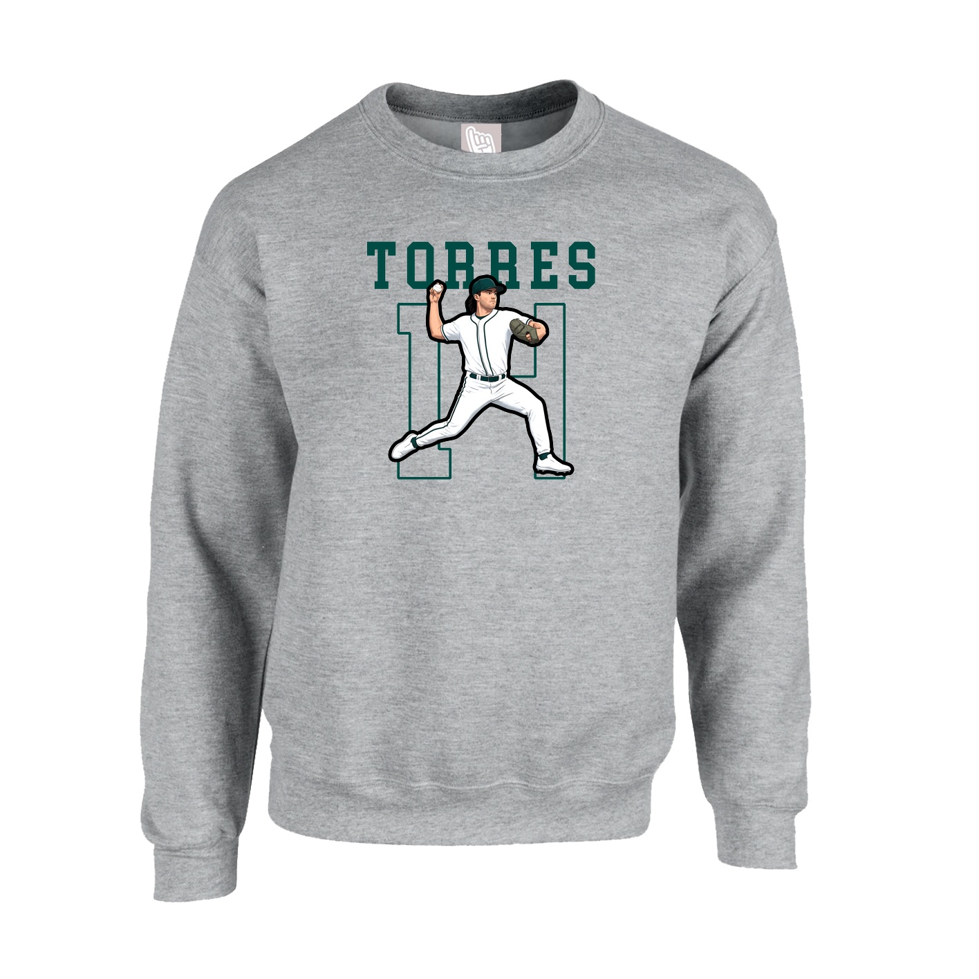 Fleece Crew — Shirsey in Grey