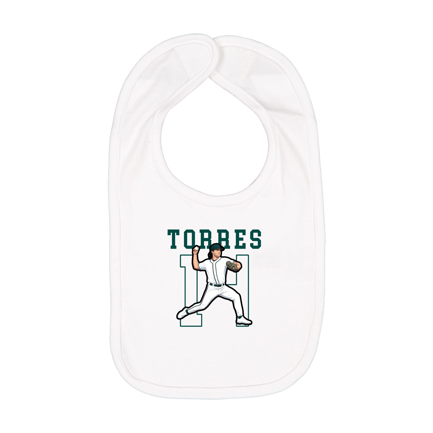 Infant Bib — Shirsey in White