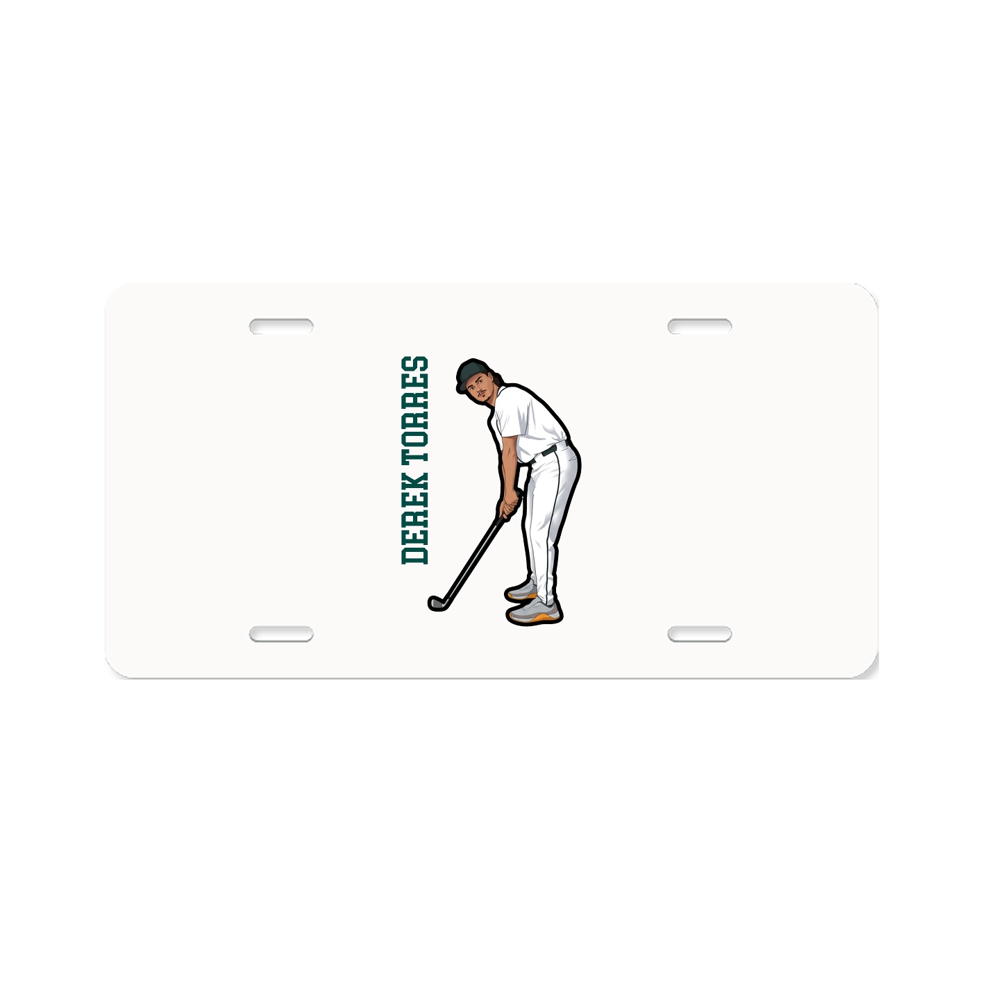 License Plate — Name Vertical in Classic