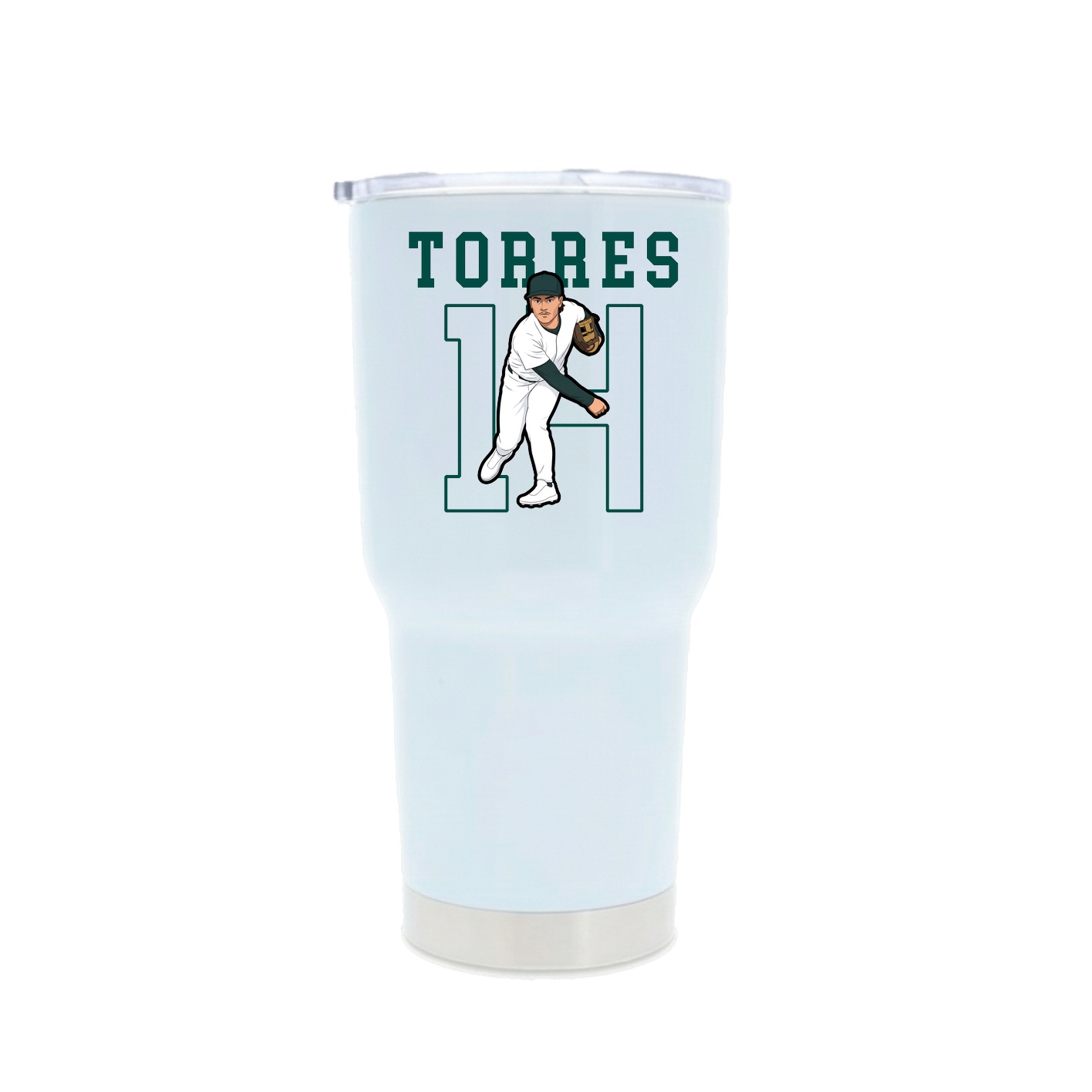 30oz Stainless Steel Tumbler — Shirsey in White