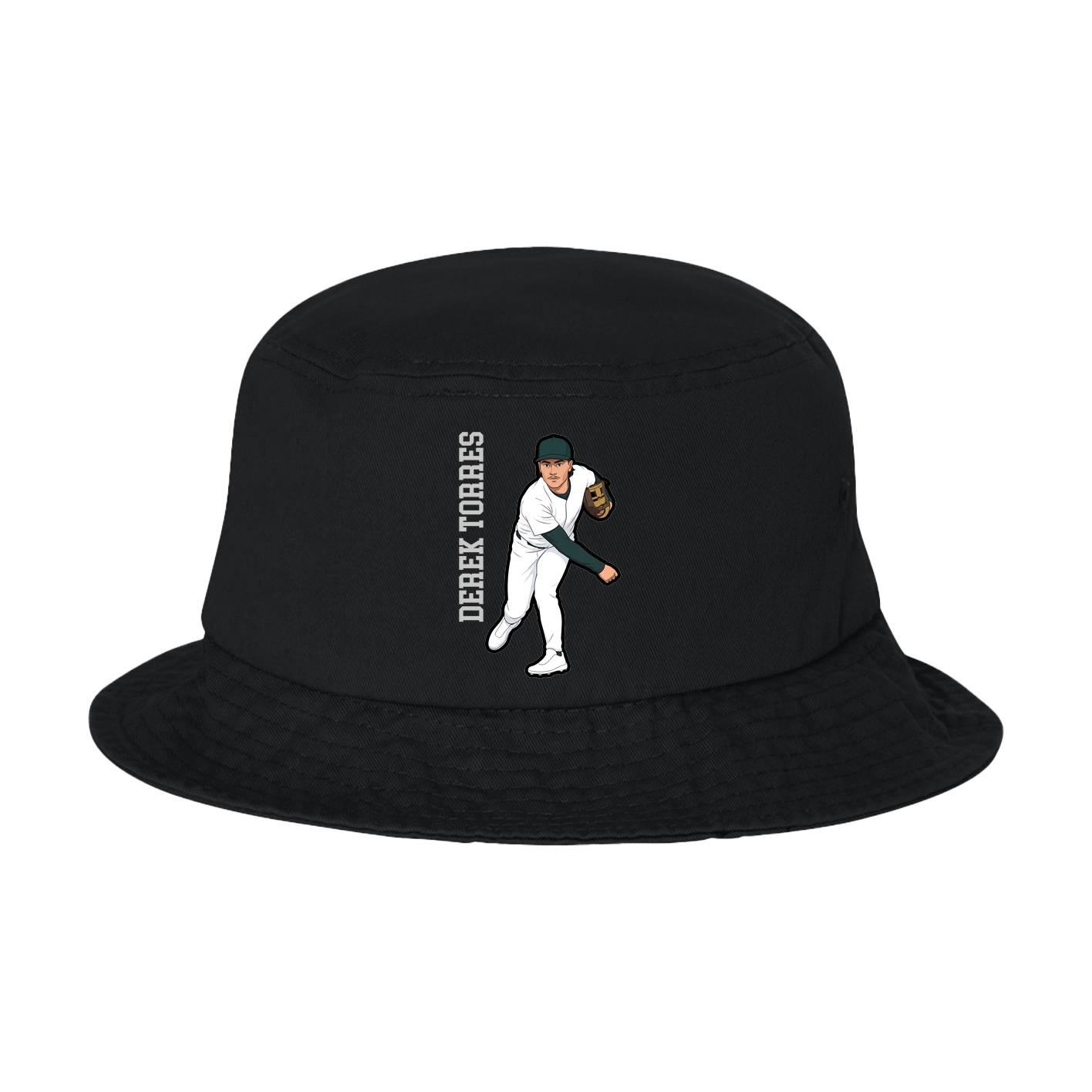 Bucket Cap — Name Vertical in Black