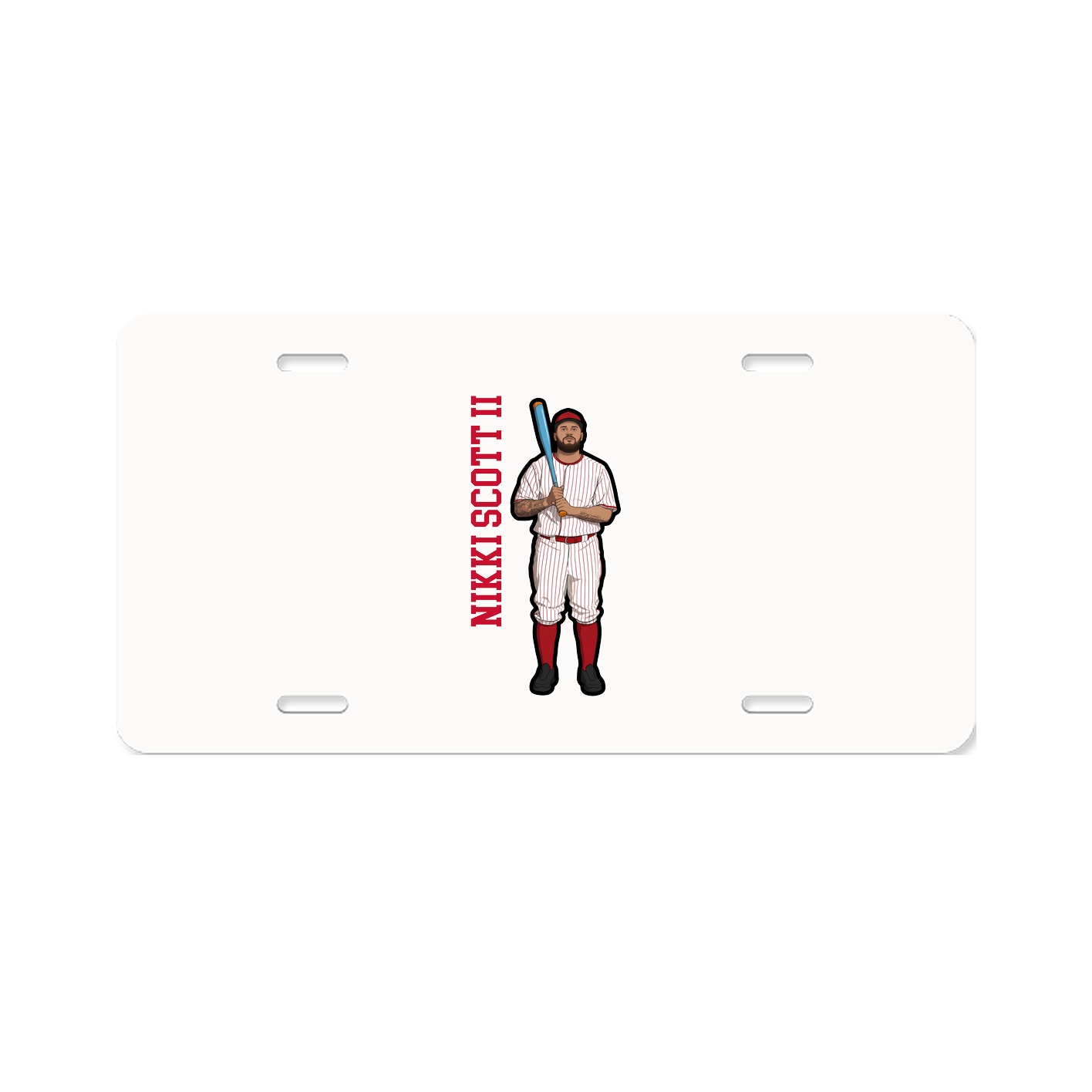 License Plate — Name Vertical in Classic