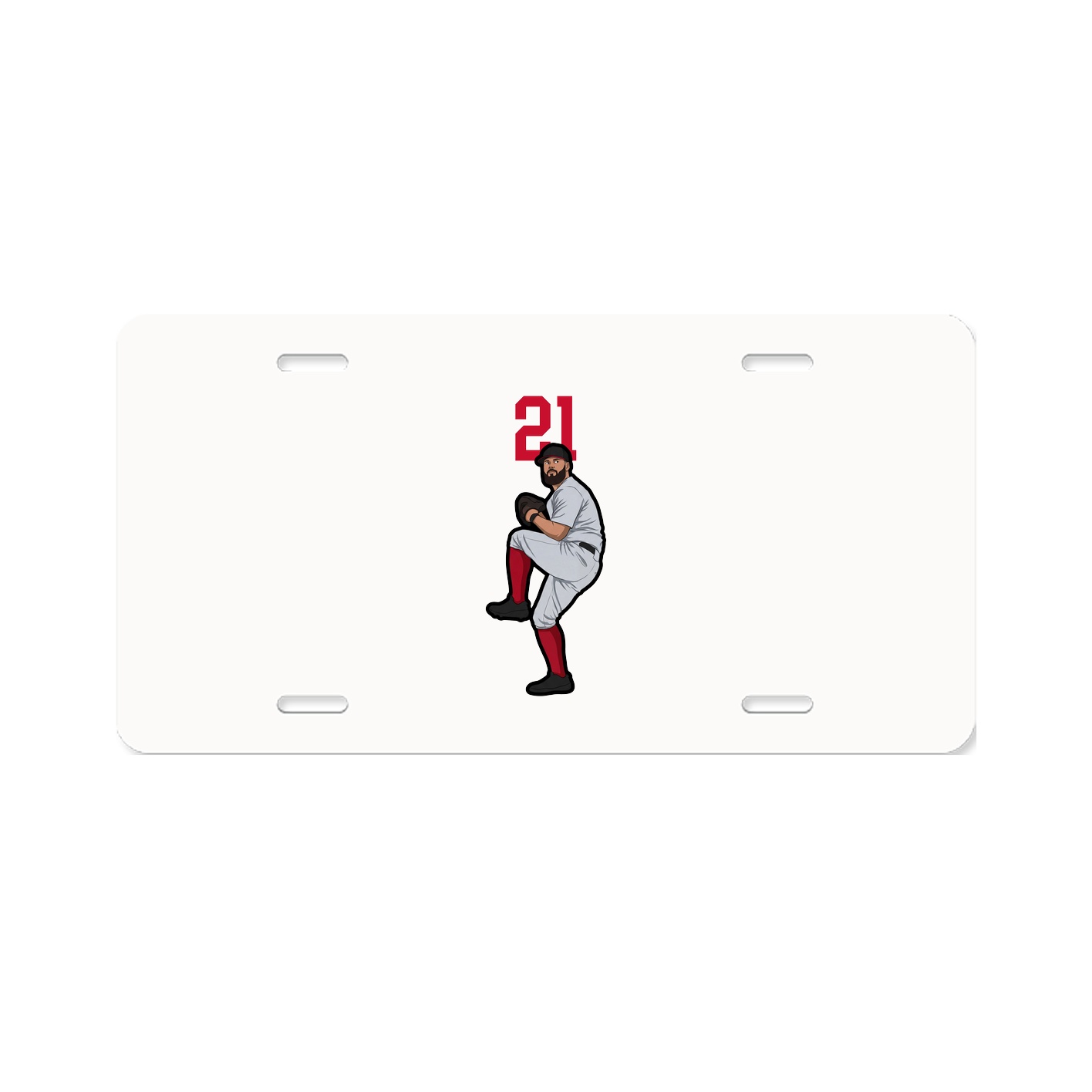 License Plate — Number Top in Classic