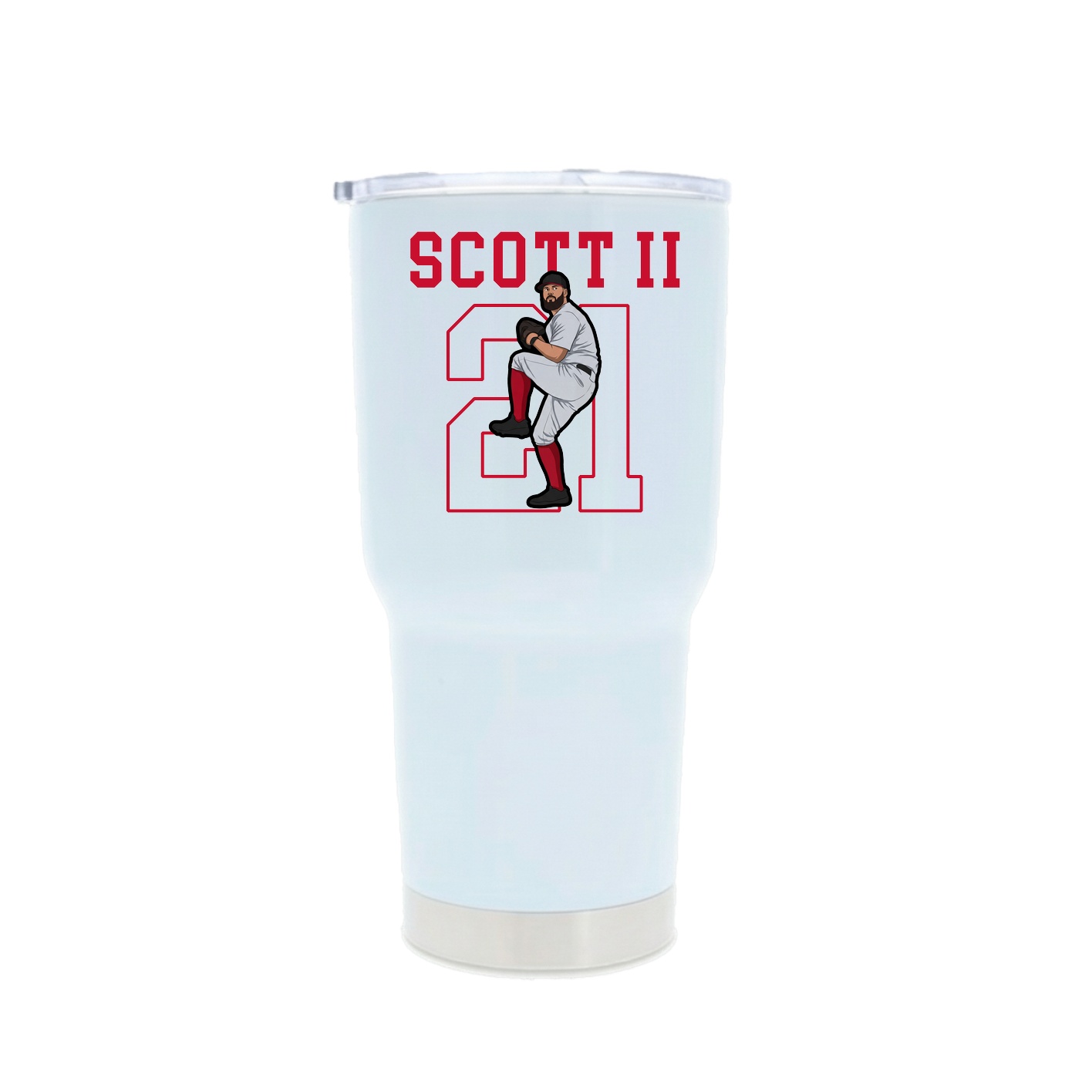 30oz Stainless Steel Tumbler — Shirsey in White