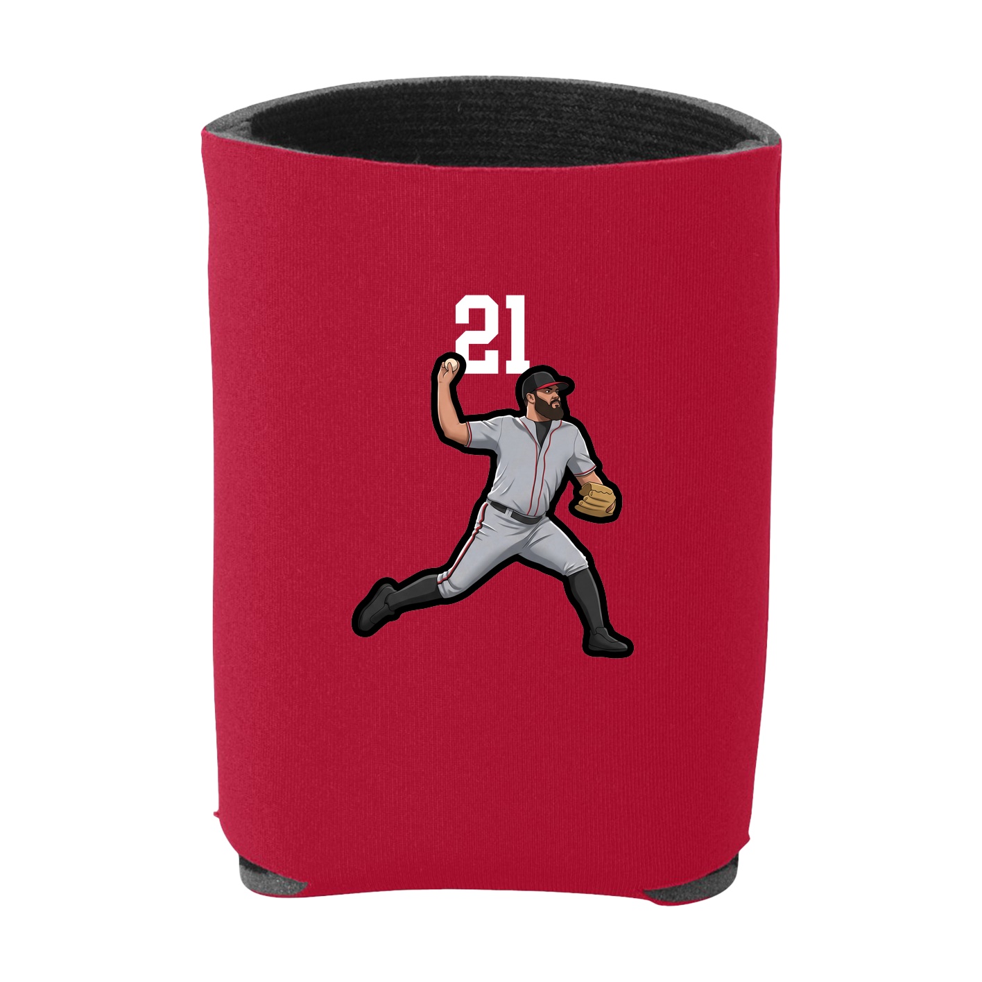 Can Holder — Number Top in Red