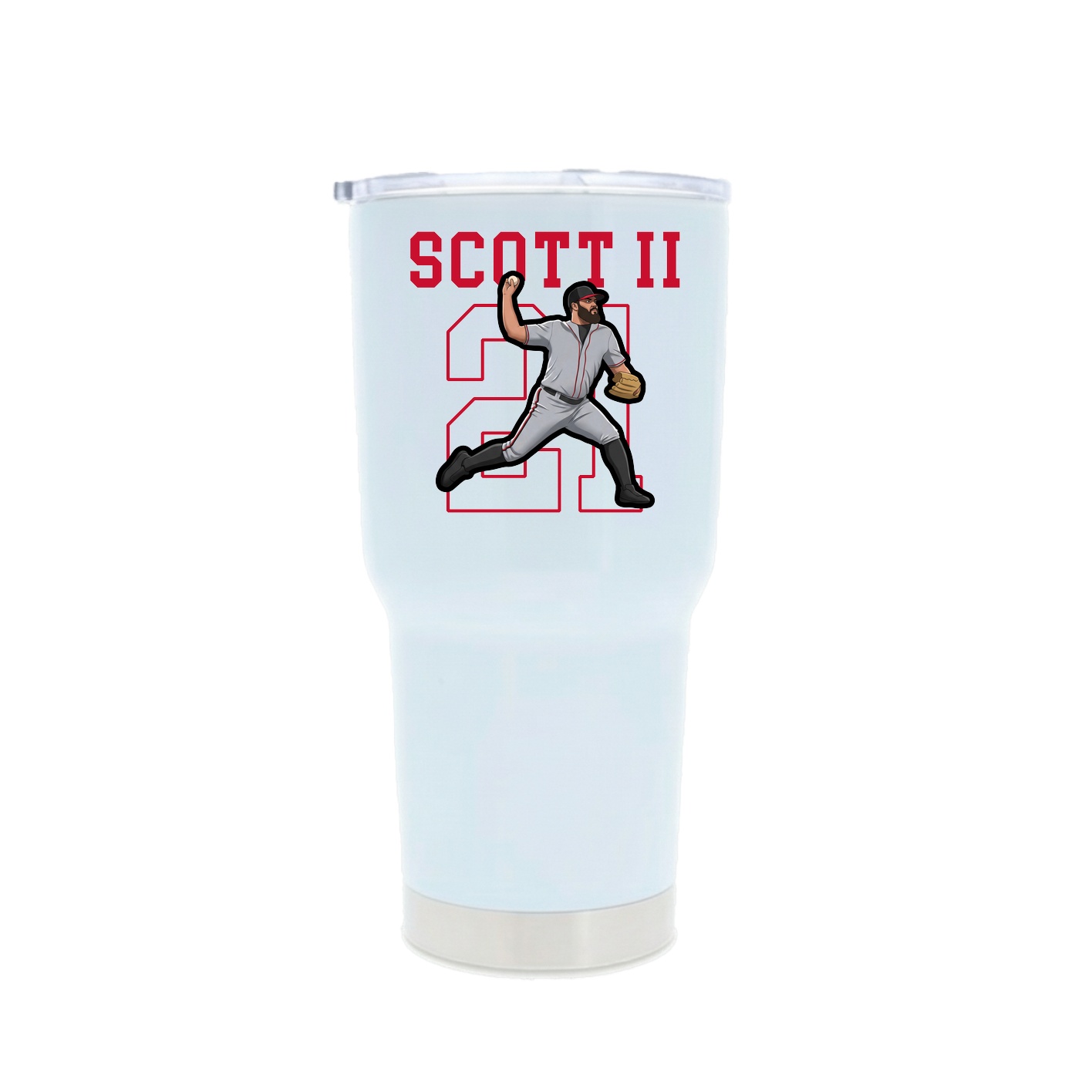 30oz Stainless Steel Tumbler — Shirsey in White
