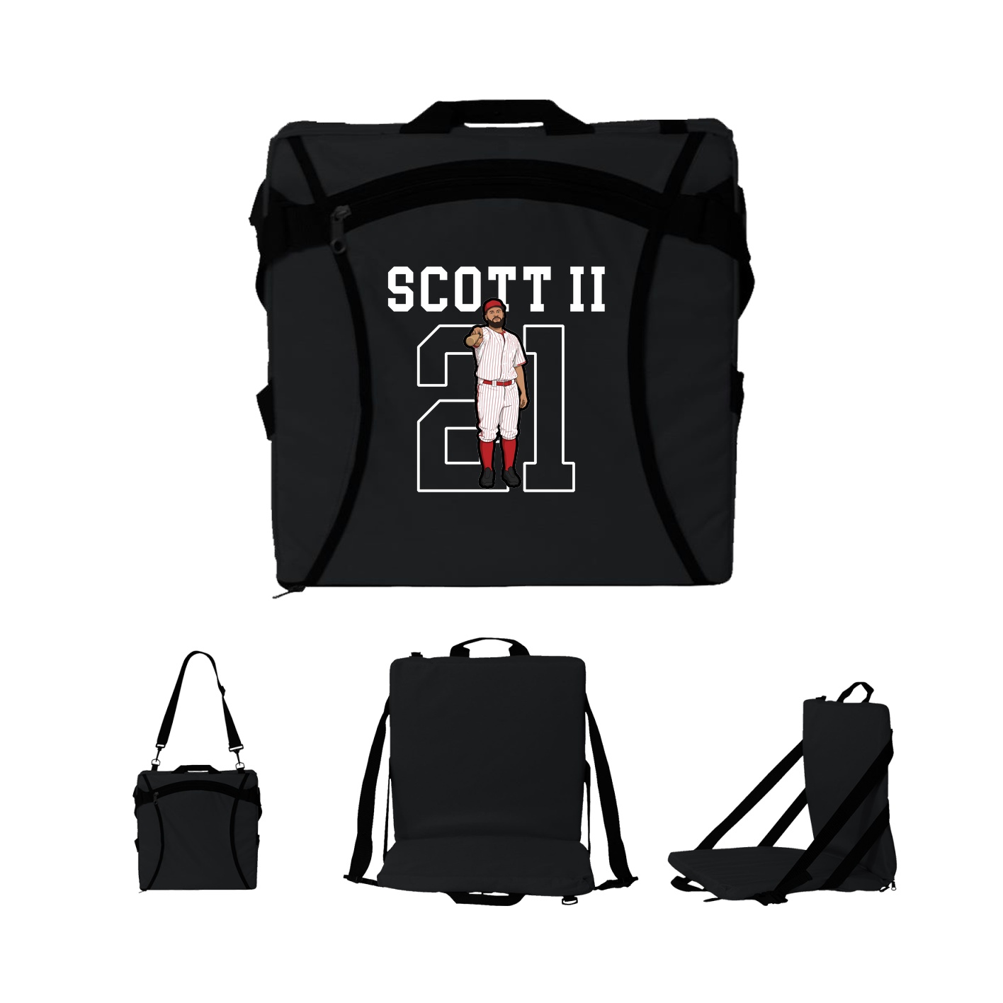 Folding Stadium Seat — Shirsey in Black
