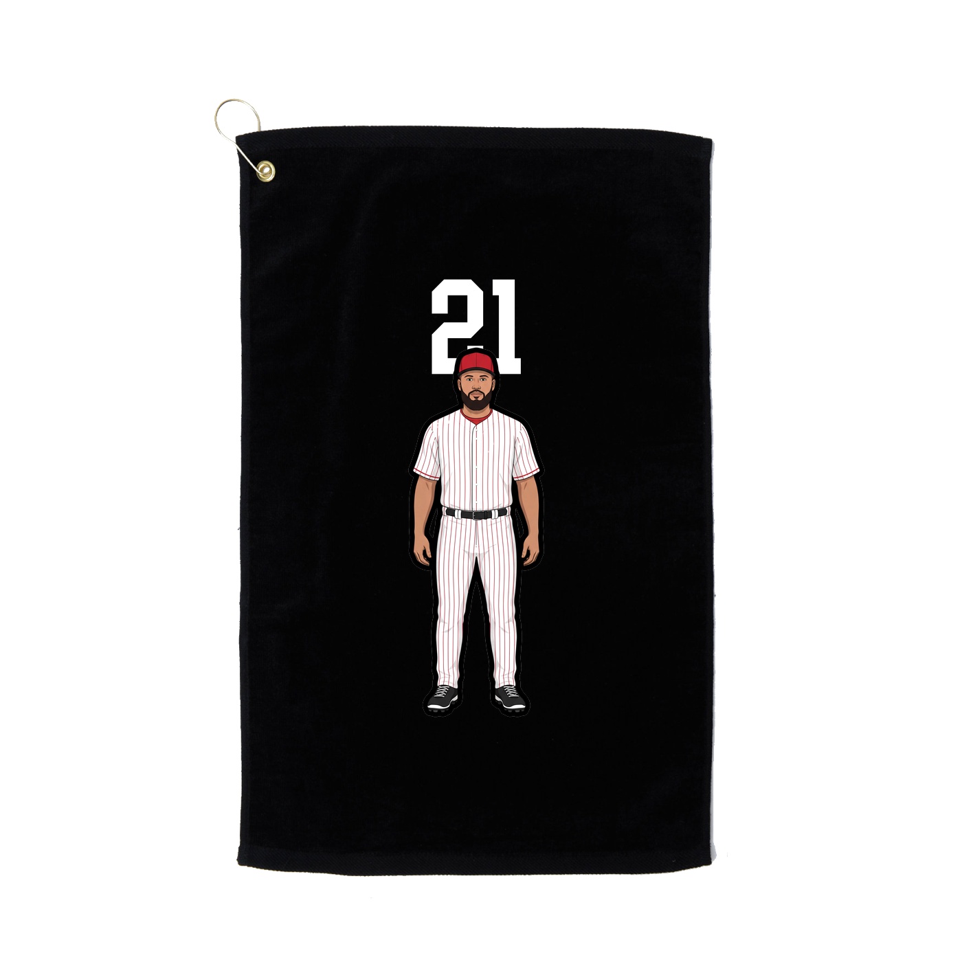 Golf Towel — Number Top in Black