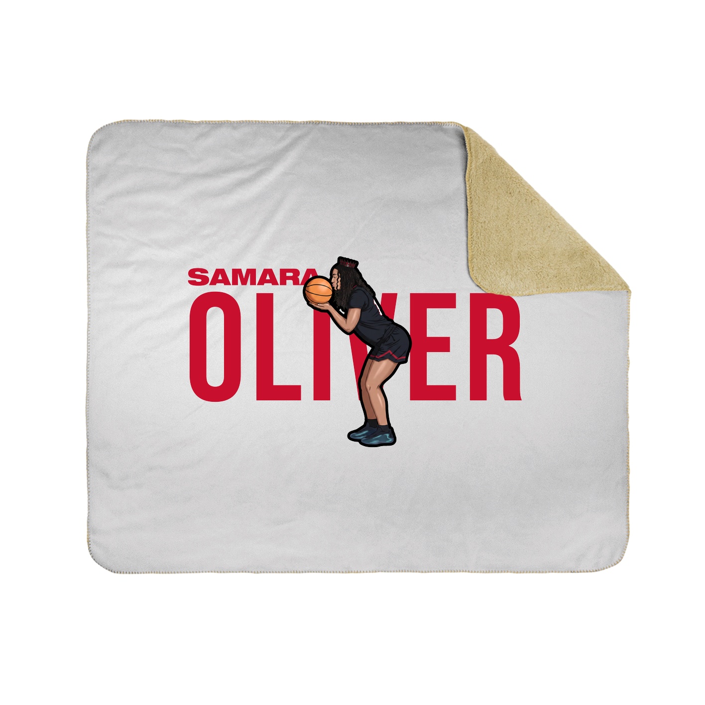 Throw Blanket — Player Name in White