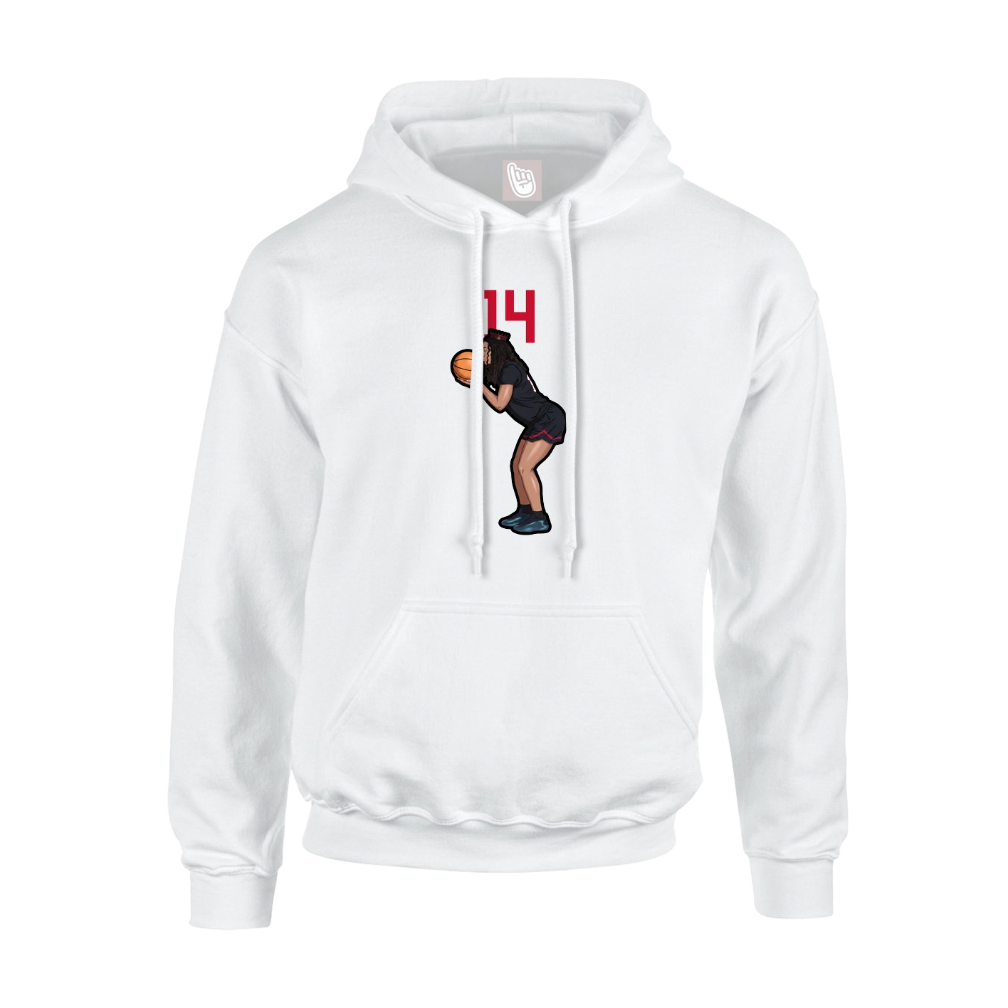 Hoodie — Number Top in White