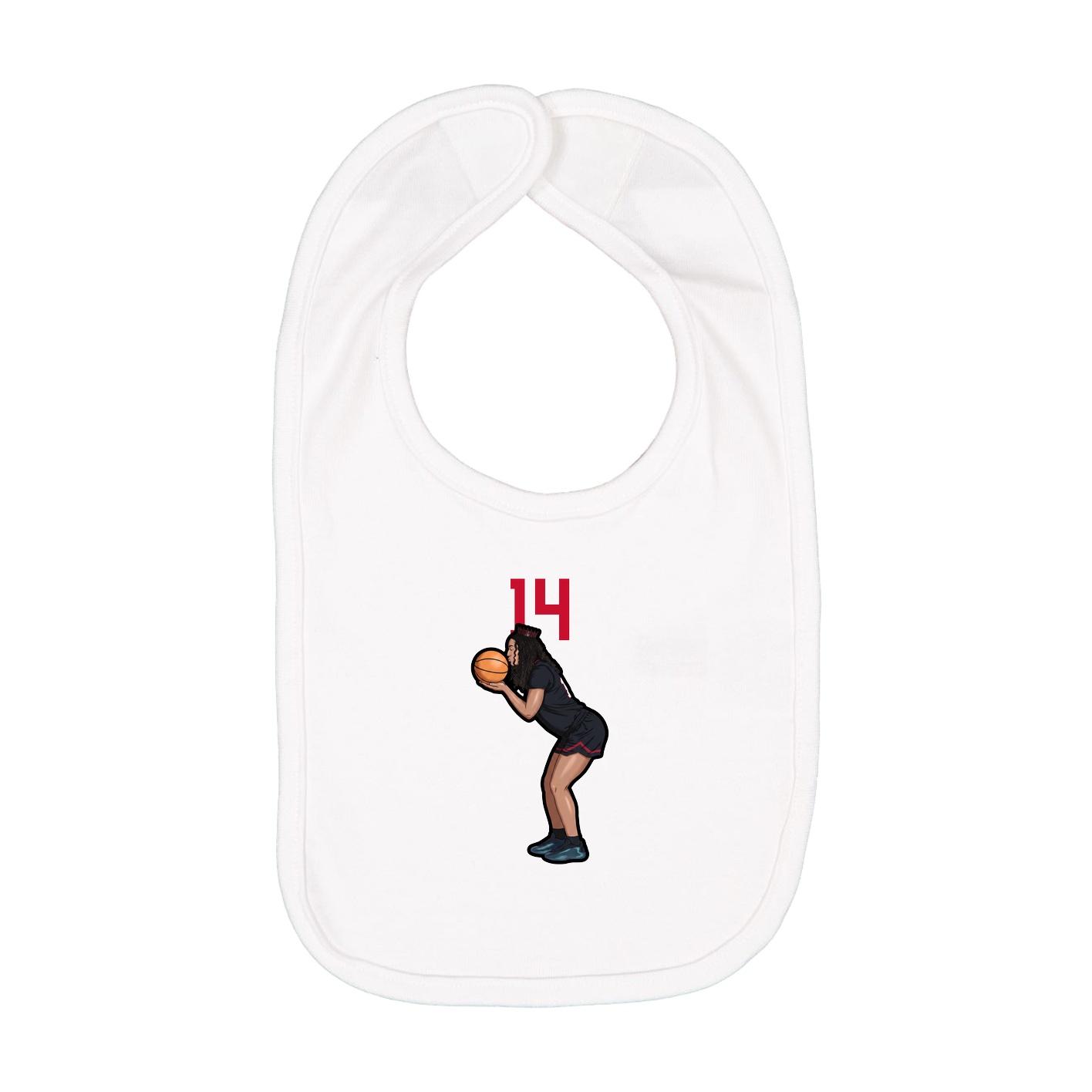 Infant Bib — Number Top in White
