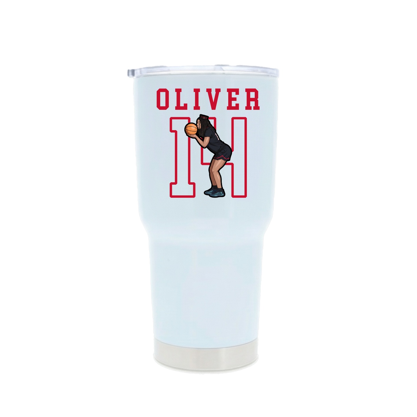30oz Stainless Steel Tumbler — Shirsey in White