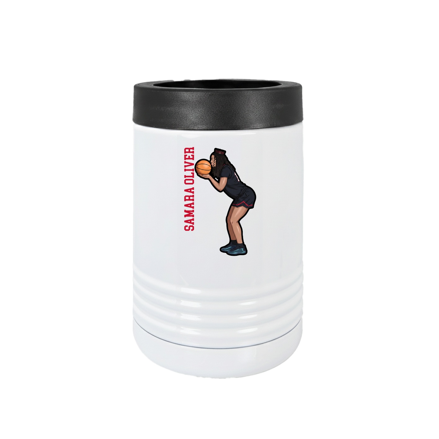 Beverage Holder — Name Vertical in White