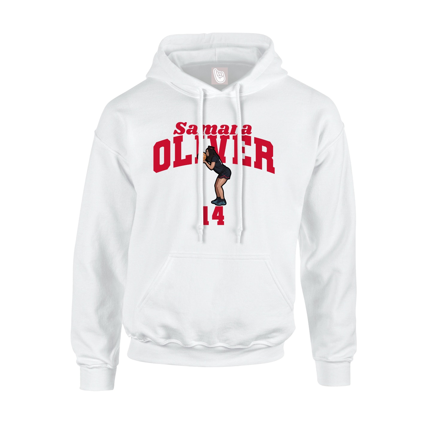 Youth Hoodie — Signature Arch in White