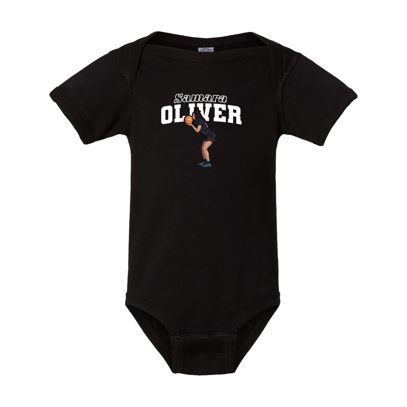 Baby Onesie — Name Arch in Black