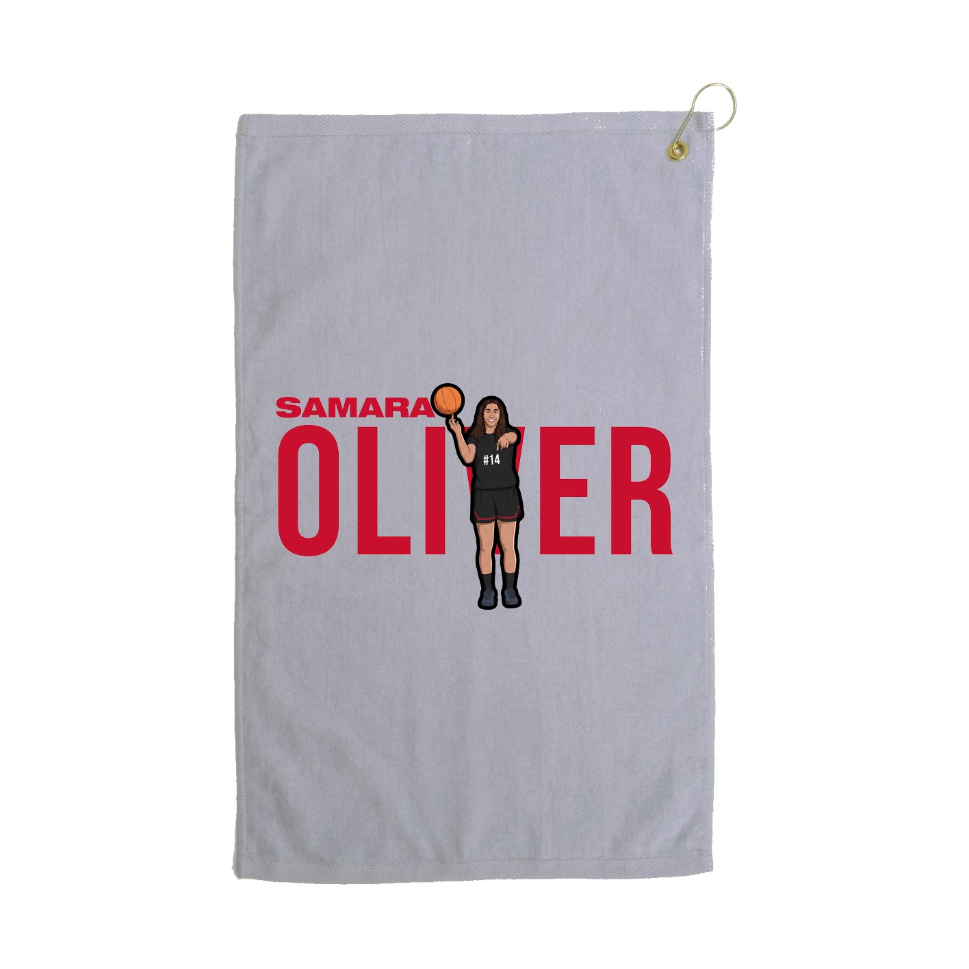 Golf Towel — Player Name in Grey