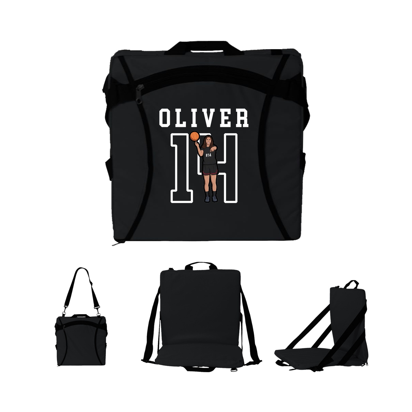 Folding Stadium Seat — Shirsey in Black