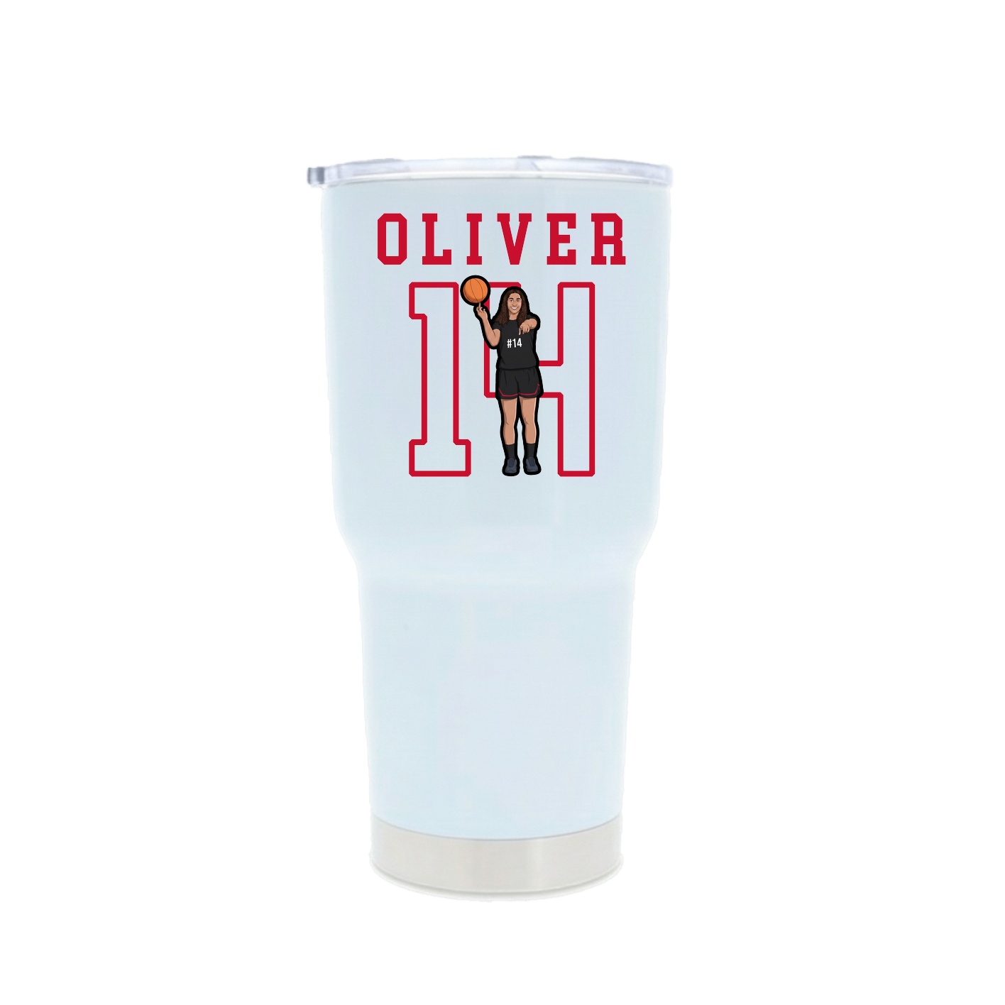 30oz Stainless Steel Tumbler — Shirsey in White
