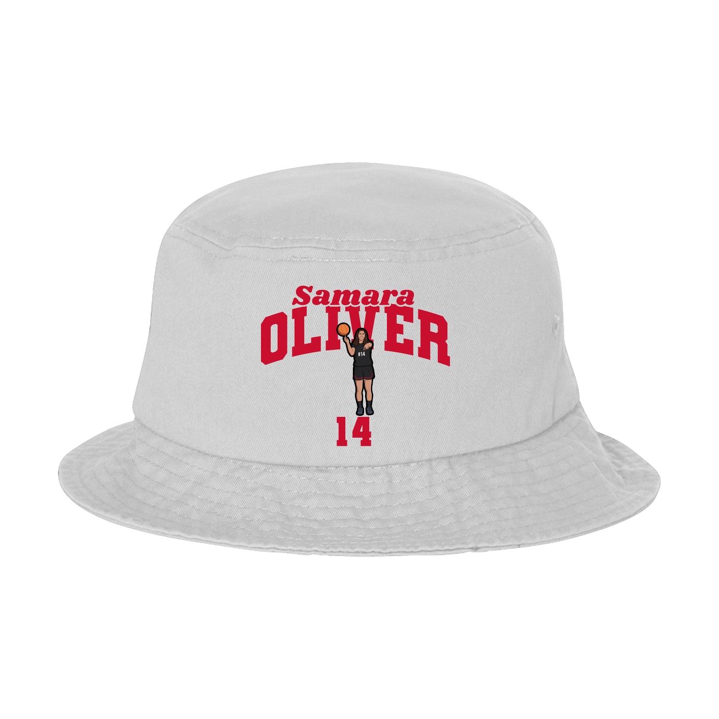 Bucket Cap — Signature Arch in White