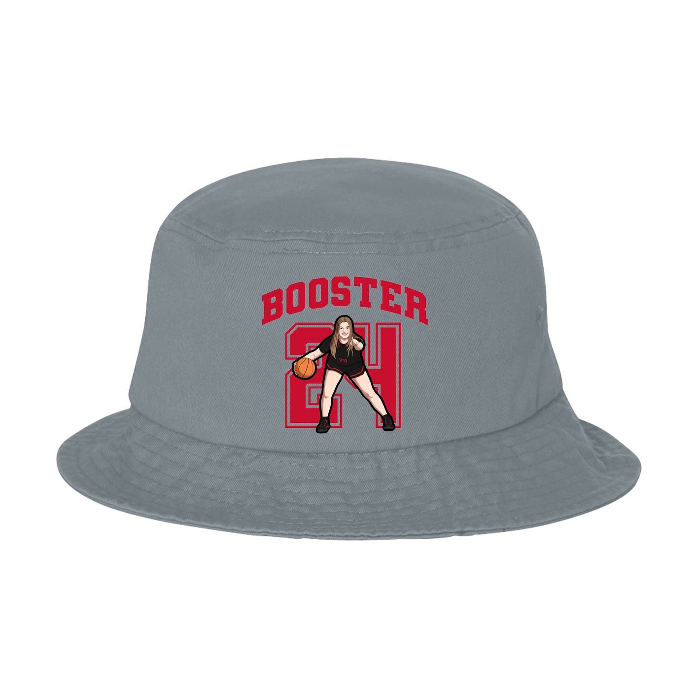Bucket Cap — Number in Grey