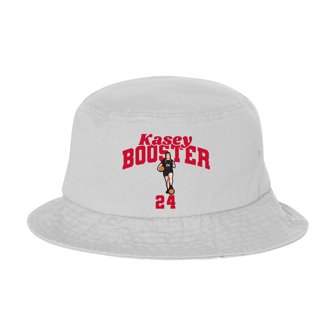 Bucket Cap — Signature Arch in White