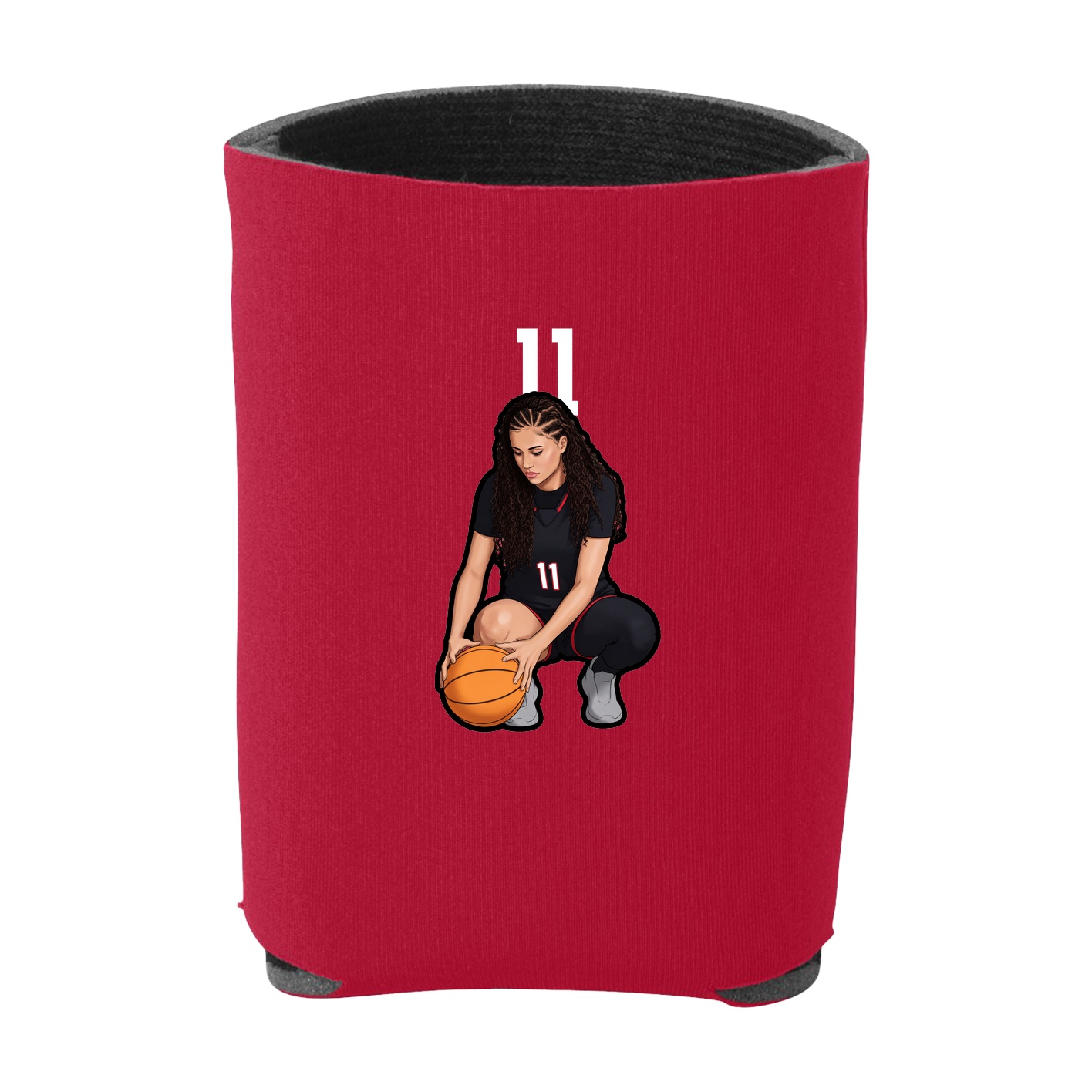 Can Holder — Number Top in Red