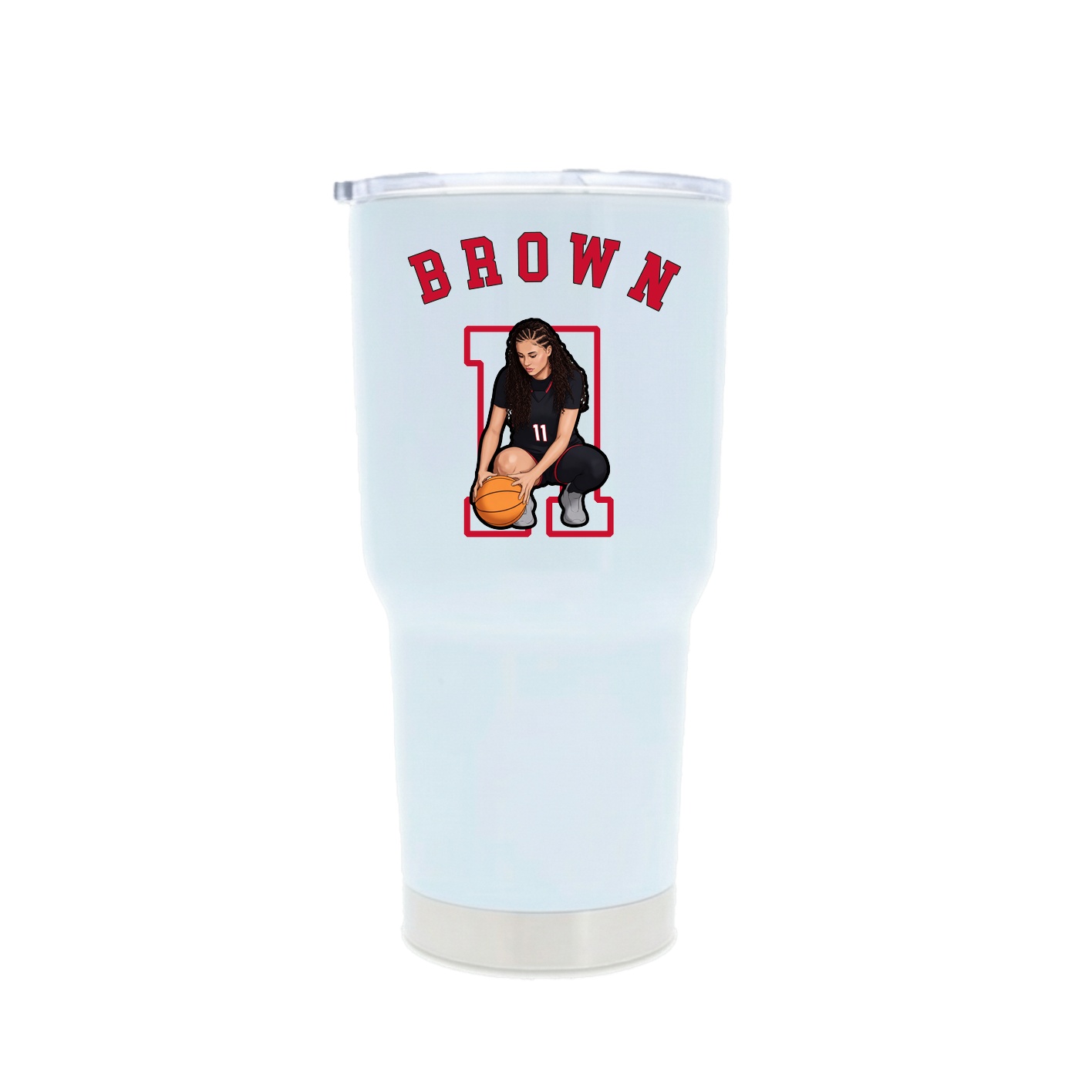 30oz Stainless Steel Tumbler — Shirsey Arch in White