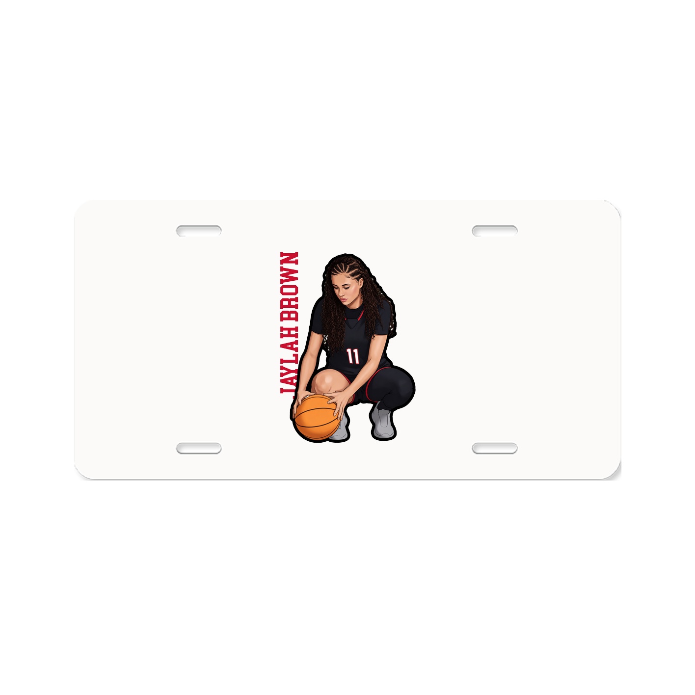 License Plate — Name Vertical in Classic