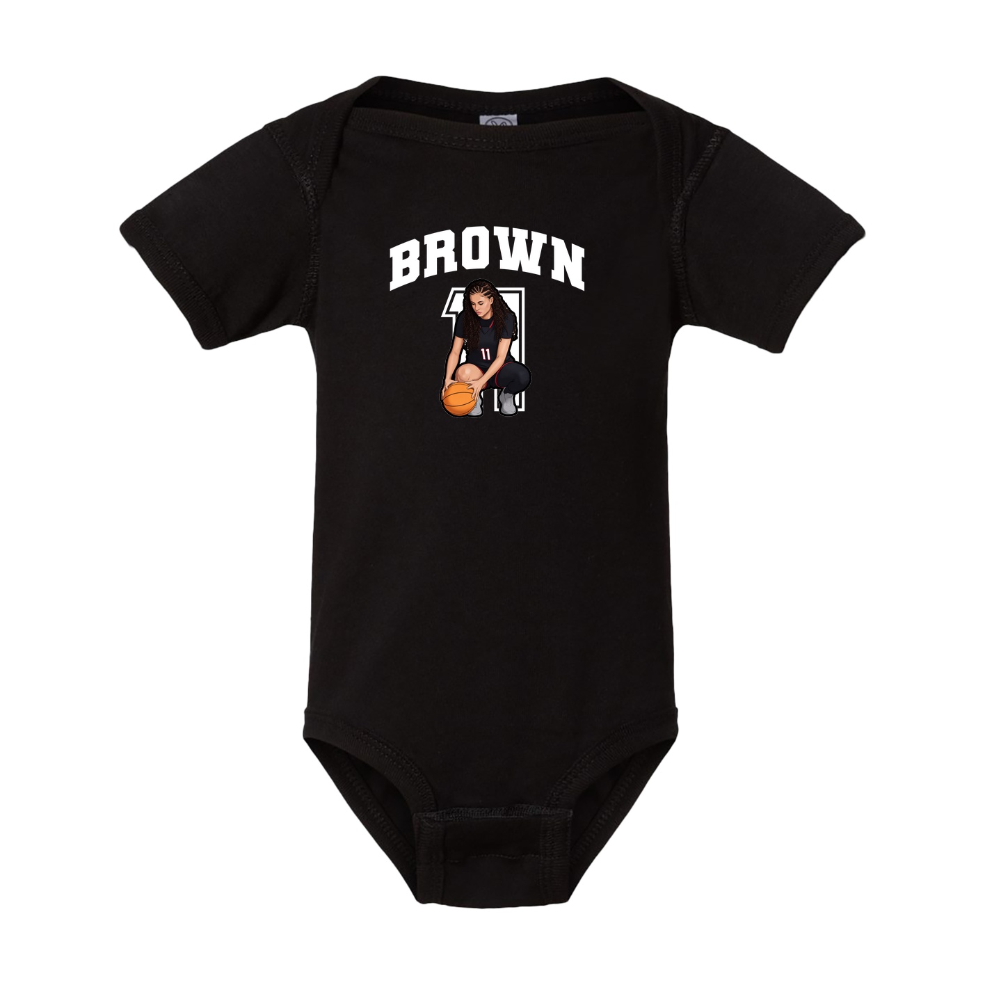 Baby Onesie — Number in Black