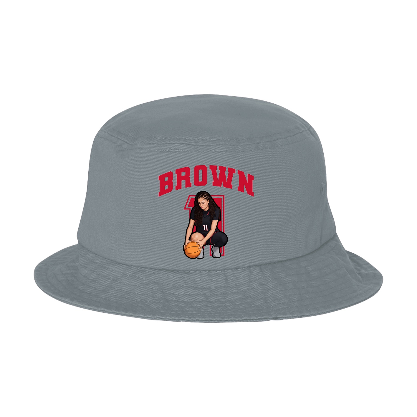 Bucket Cap — Number in Grey