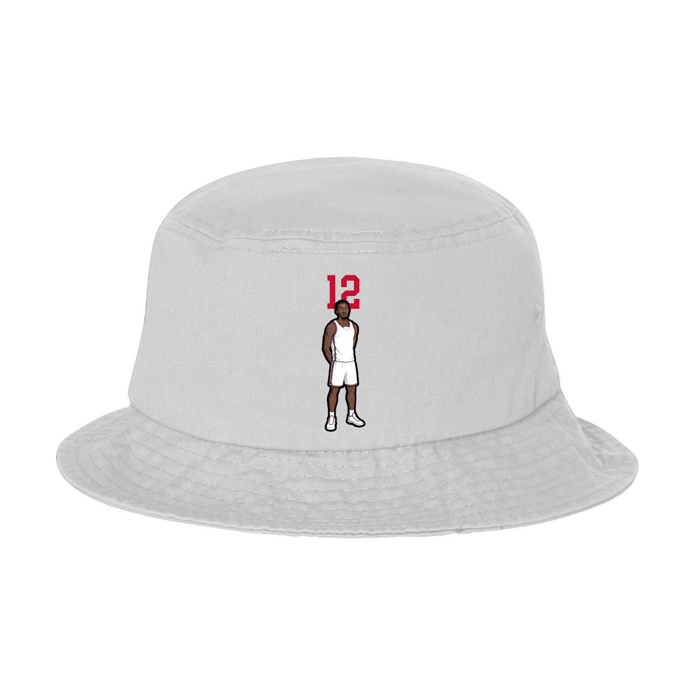 Bucket Cap — Number Top in White