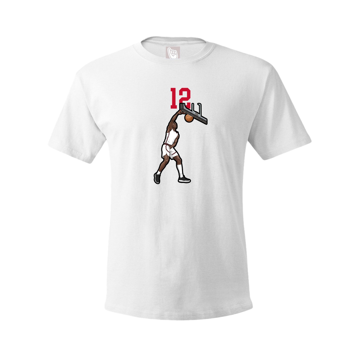 Youth Tee — Number Top in White
