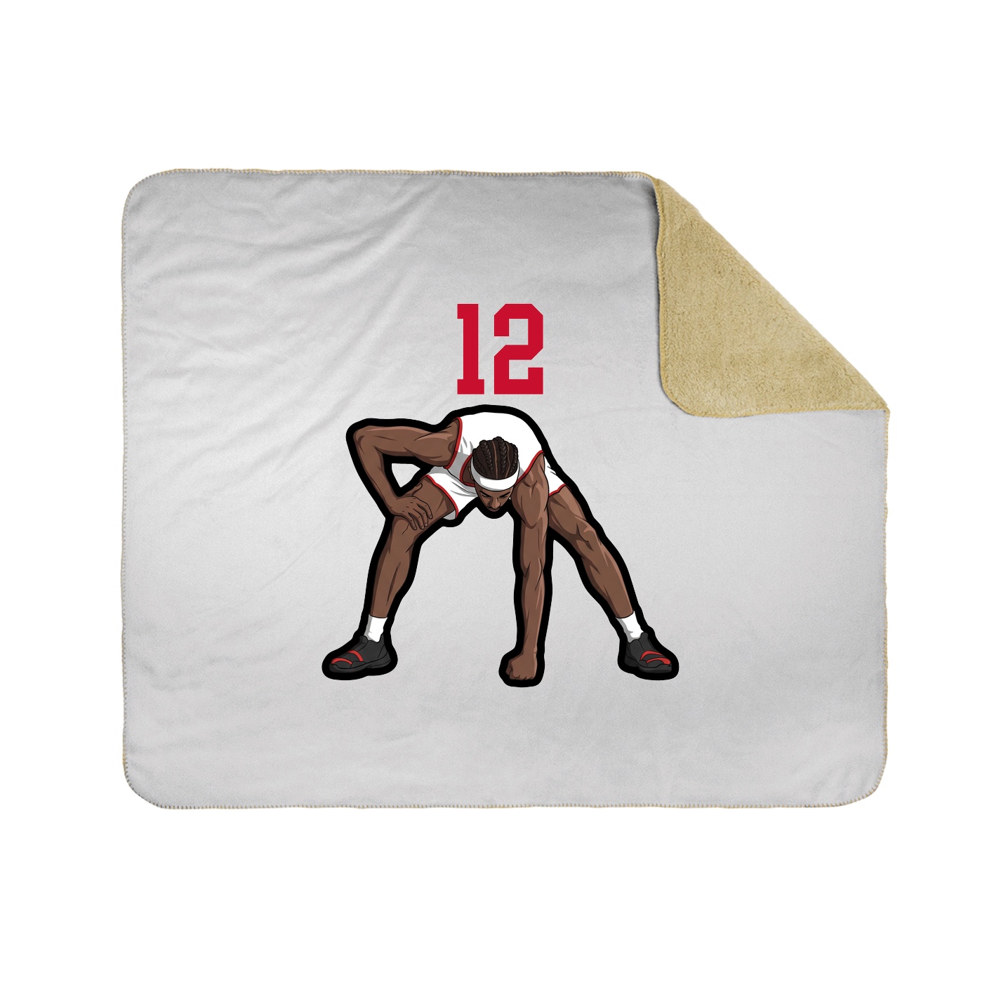 Throw Blanket — Number Top in White