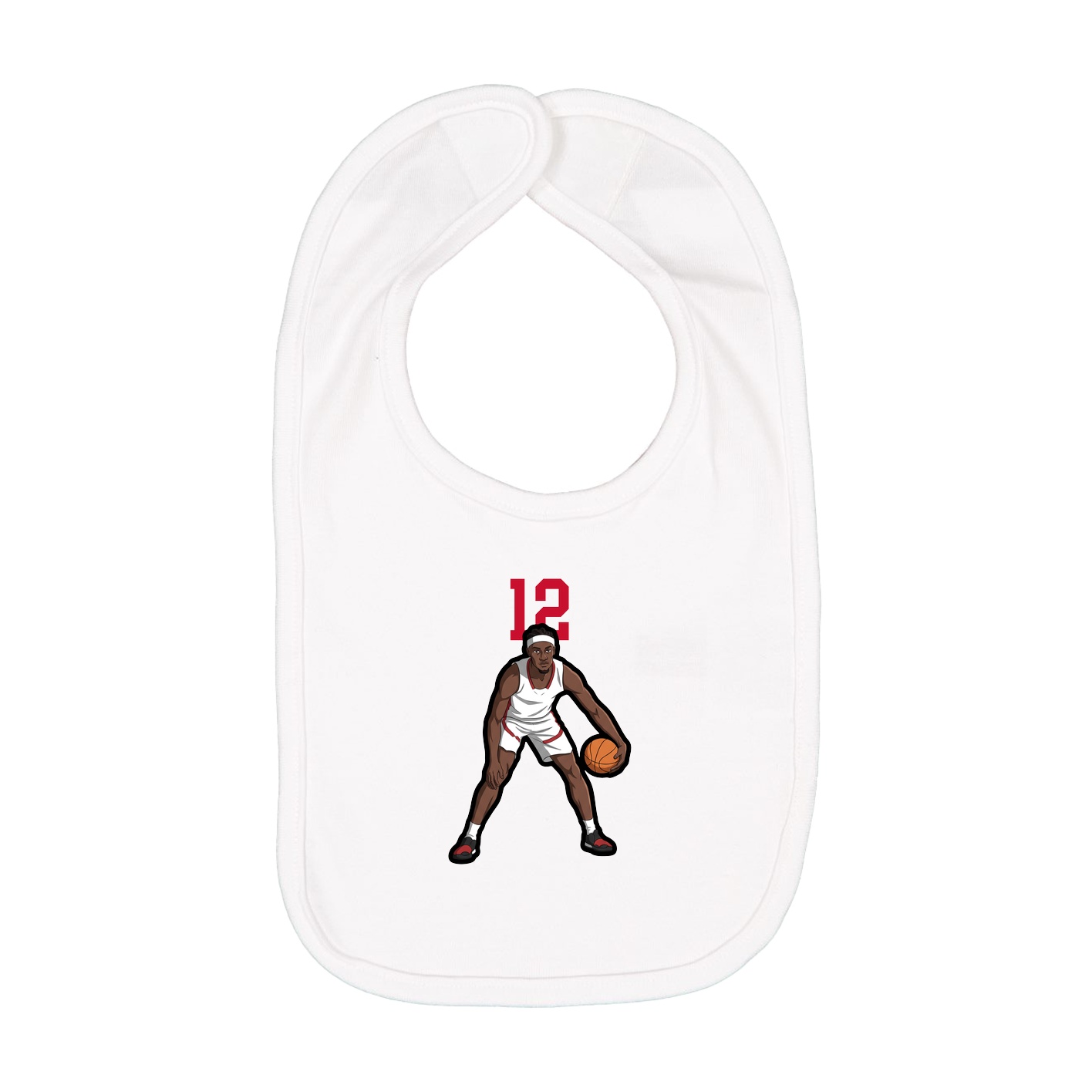 Infant Bib — Number Top in White