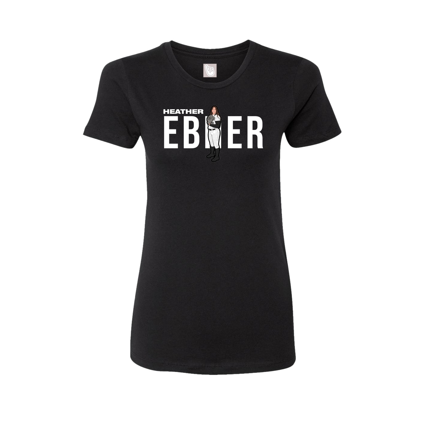 Fitted Women's Tee — Player Name in Black