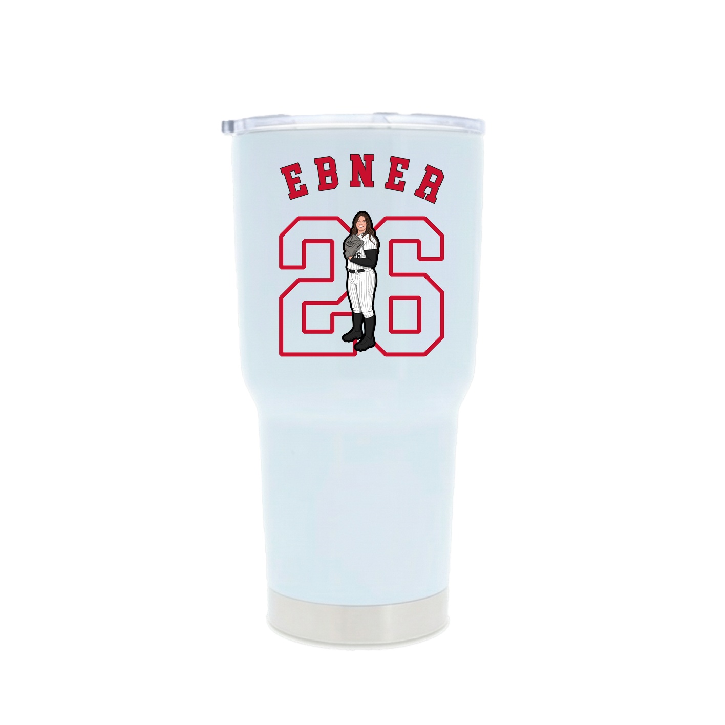 30oz Stainless Steel Tumbler — Shirsey Arch in White