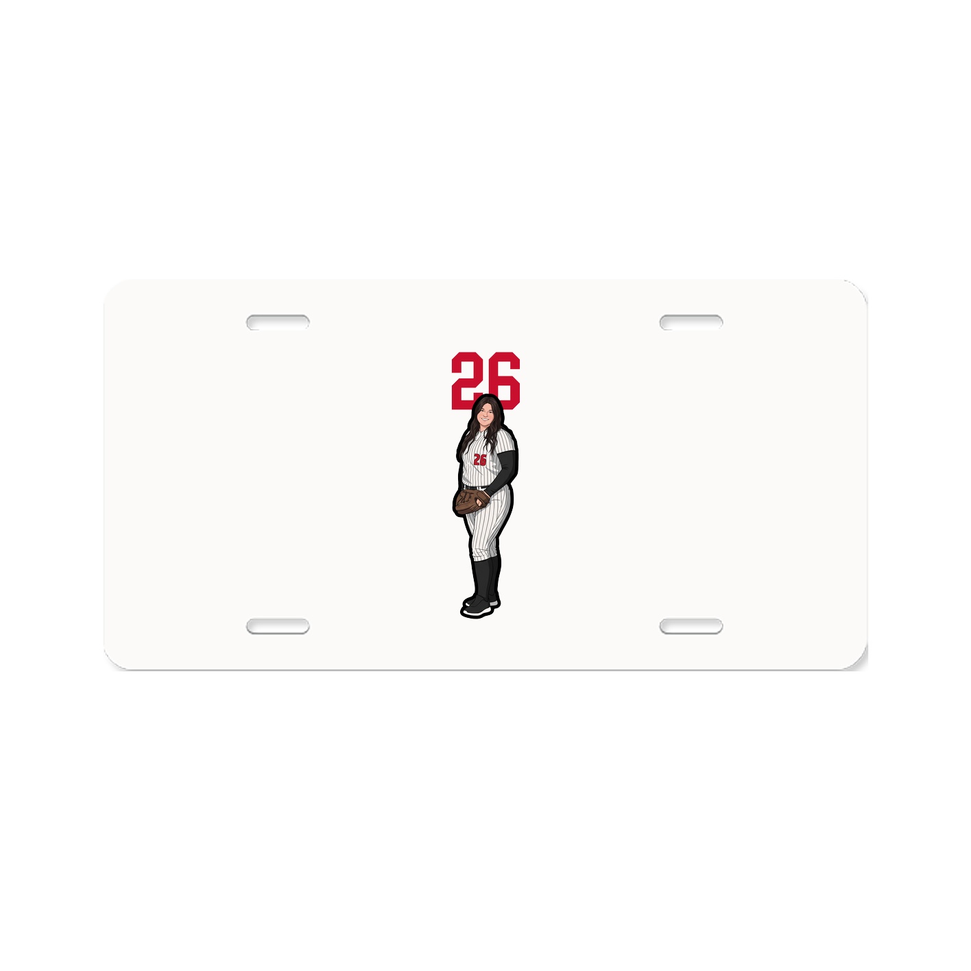 License Plate — Number Top in Classic