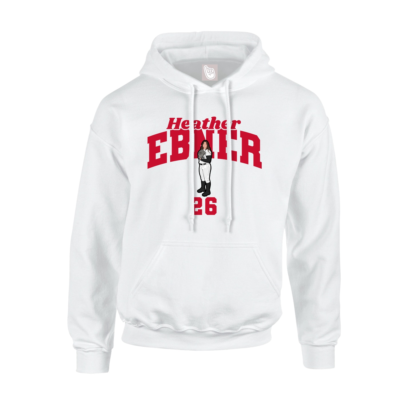 Youth Hoodie — Signature Arch in White