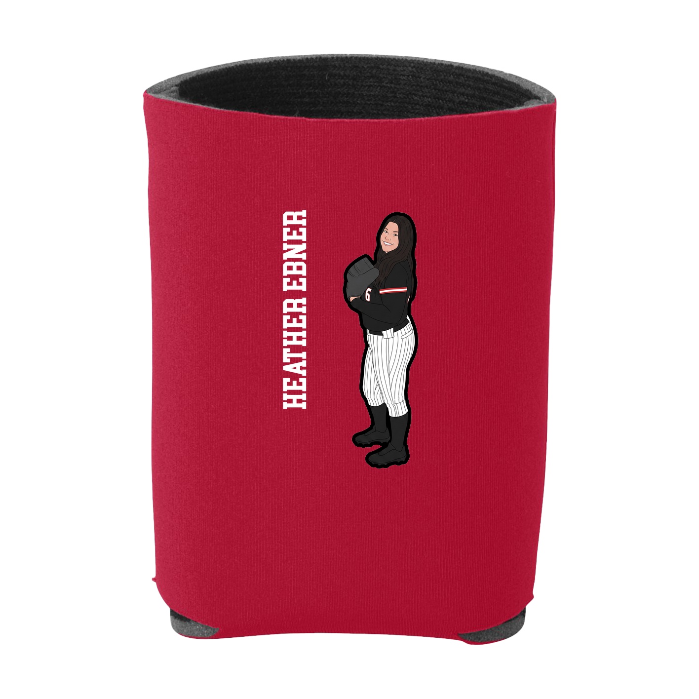 Can Holder — Name Vertical in Red
