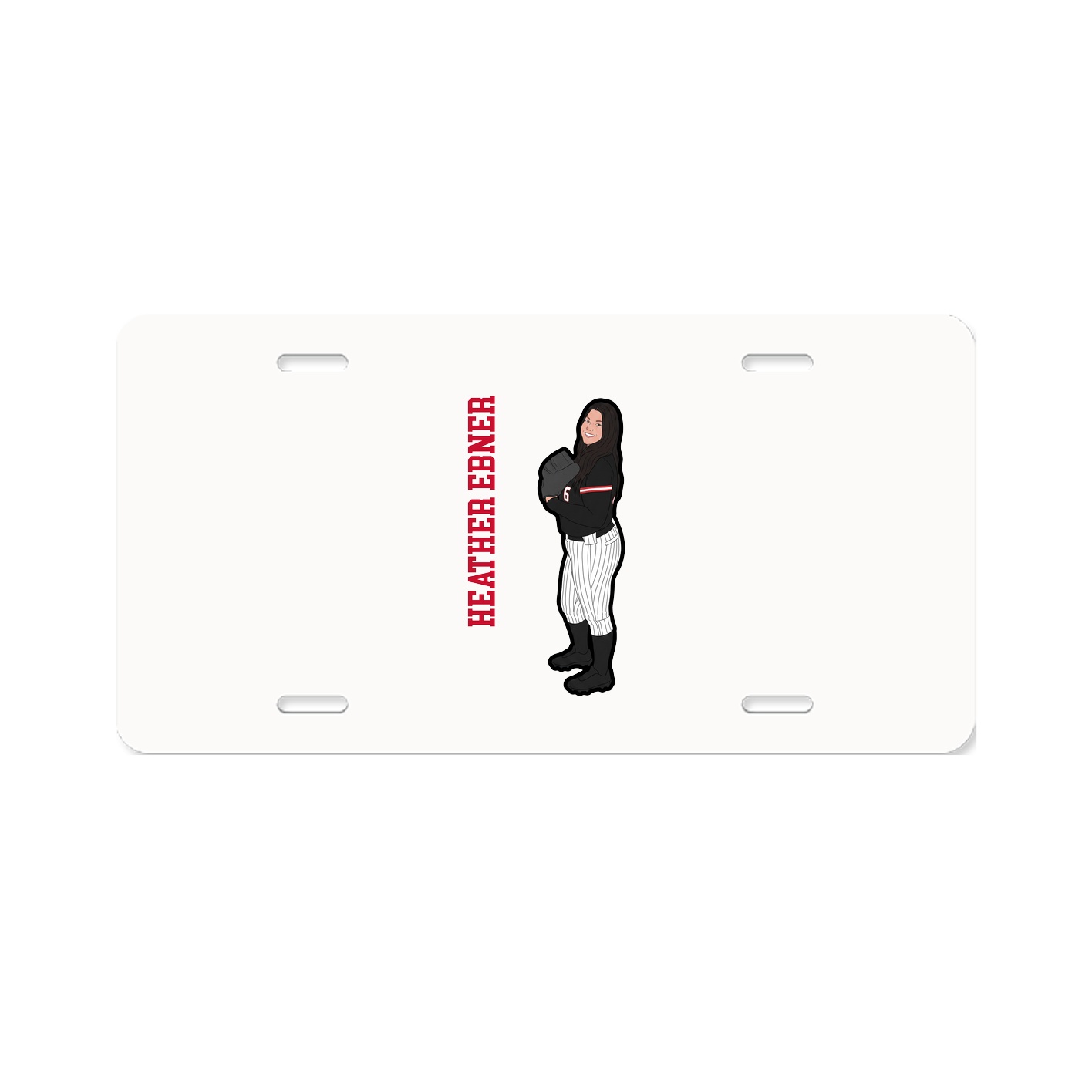 License Plate — Name Vertical in Classic