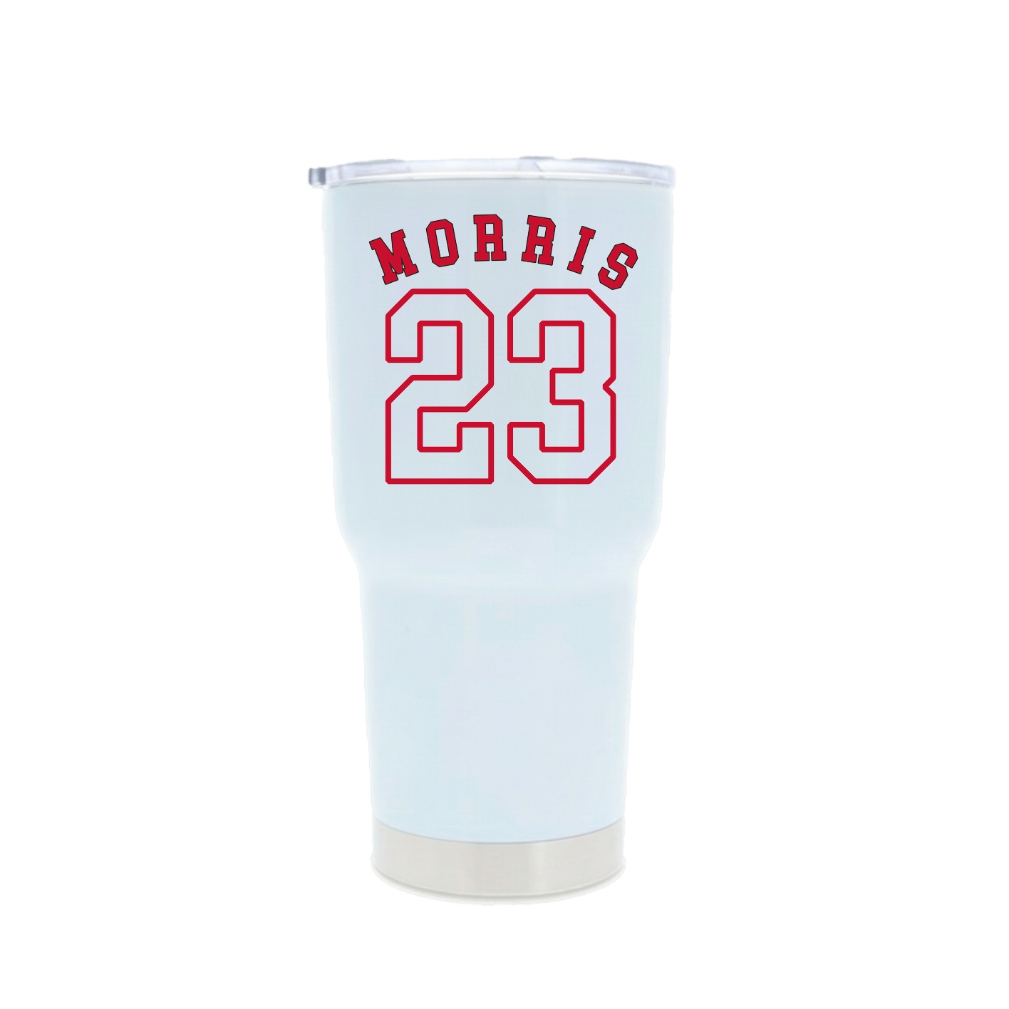 30oz Stainless Steel Tumbler — Shirsey Arch in White